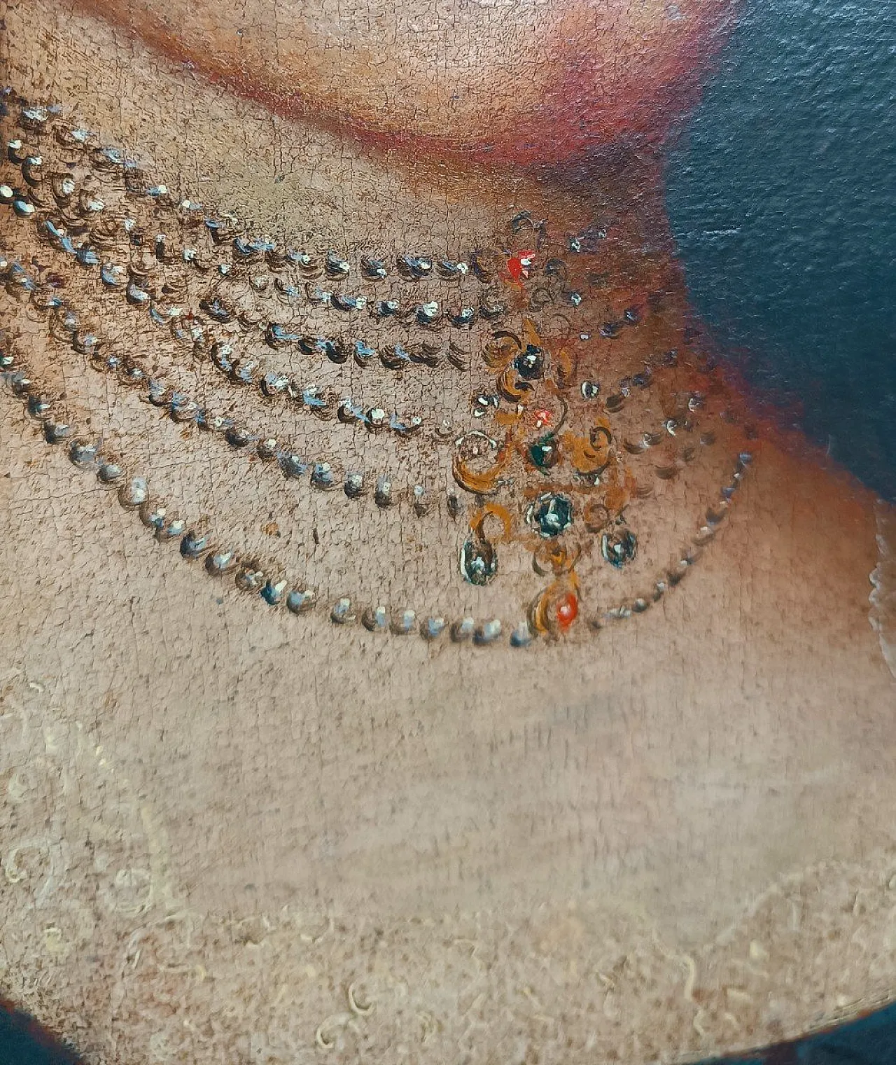 Portrait of a Woman with a Pearl Necklace, oil on canvas, 18th century 7