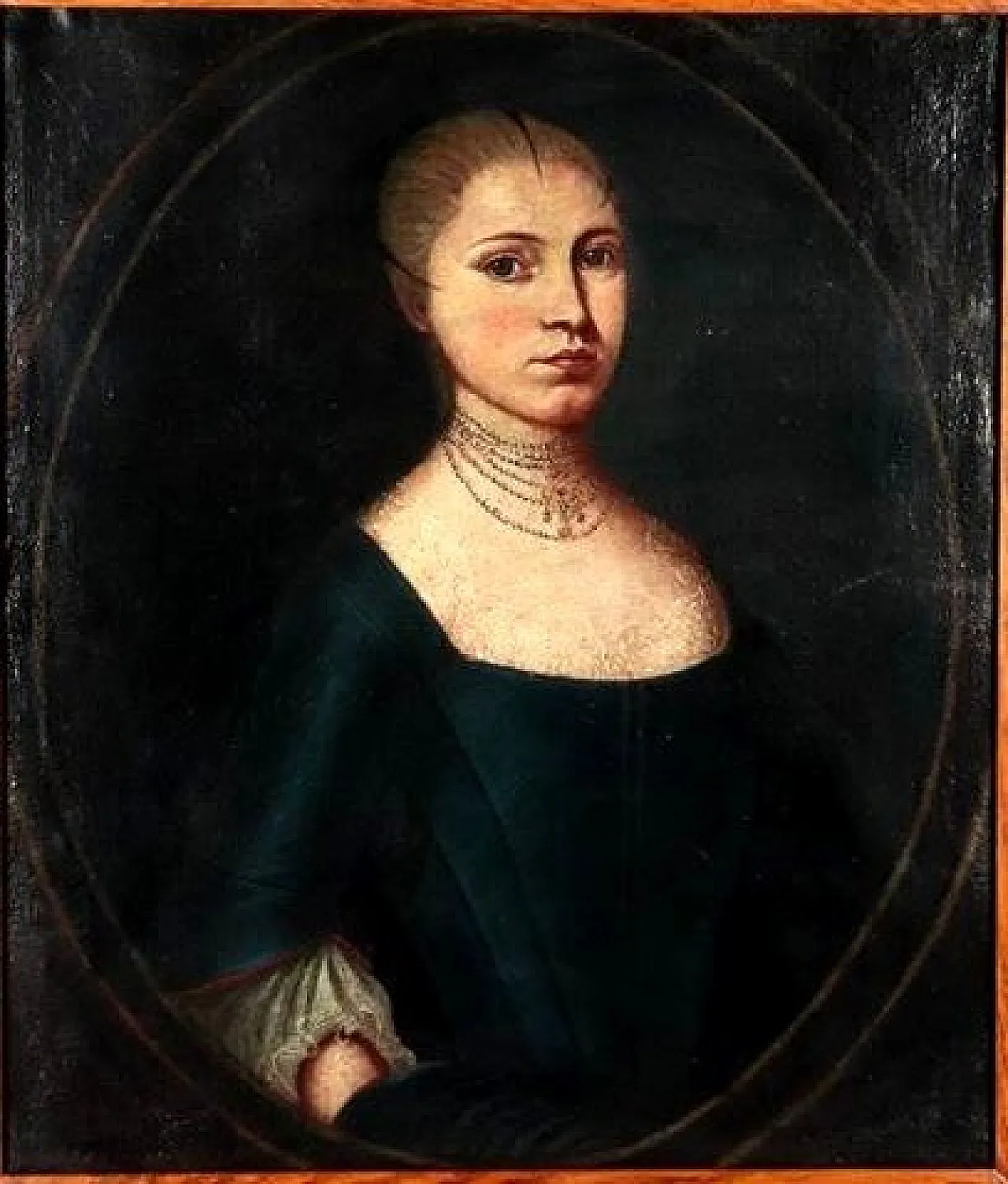 Portrait of a Woman with a Pearl Necklace, oil on canvas, 18th century 12