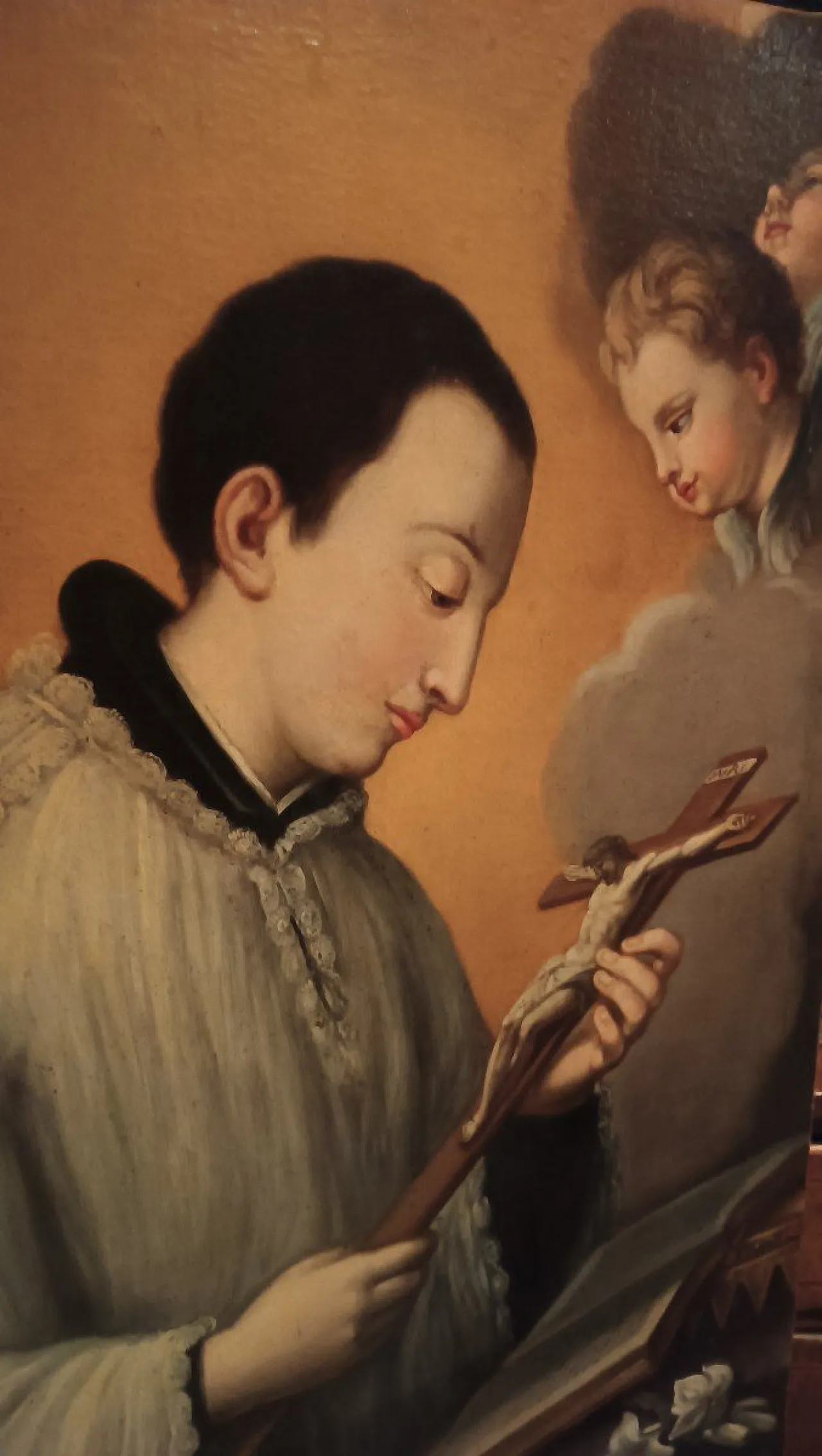 San Luigi Gonzaga con crocifisso, olio su tela, '700 3