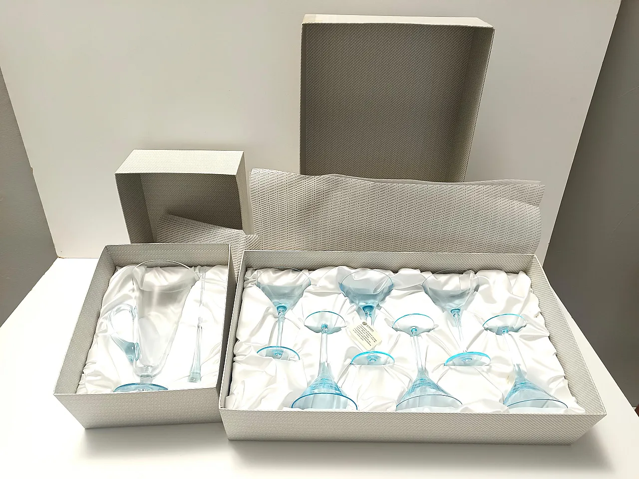 6 bicchieri da cocktail con caraffa di La Murrina, anni '80 2