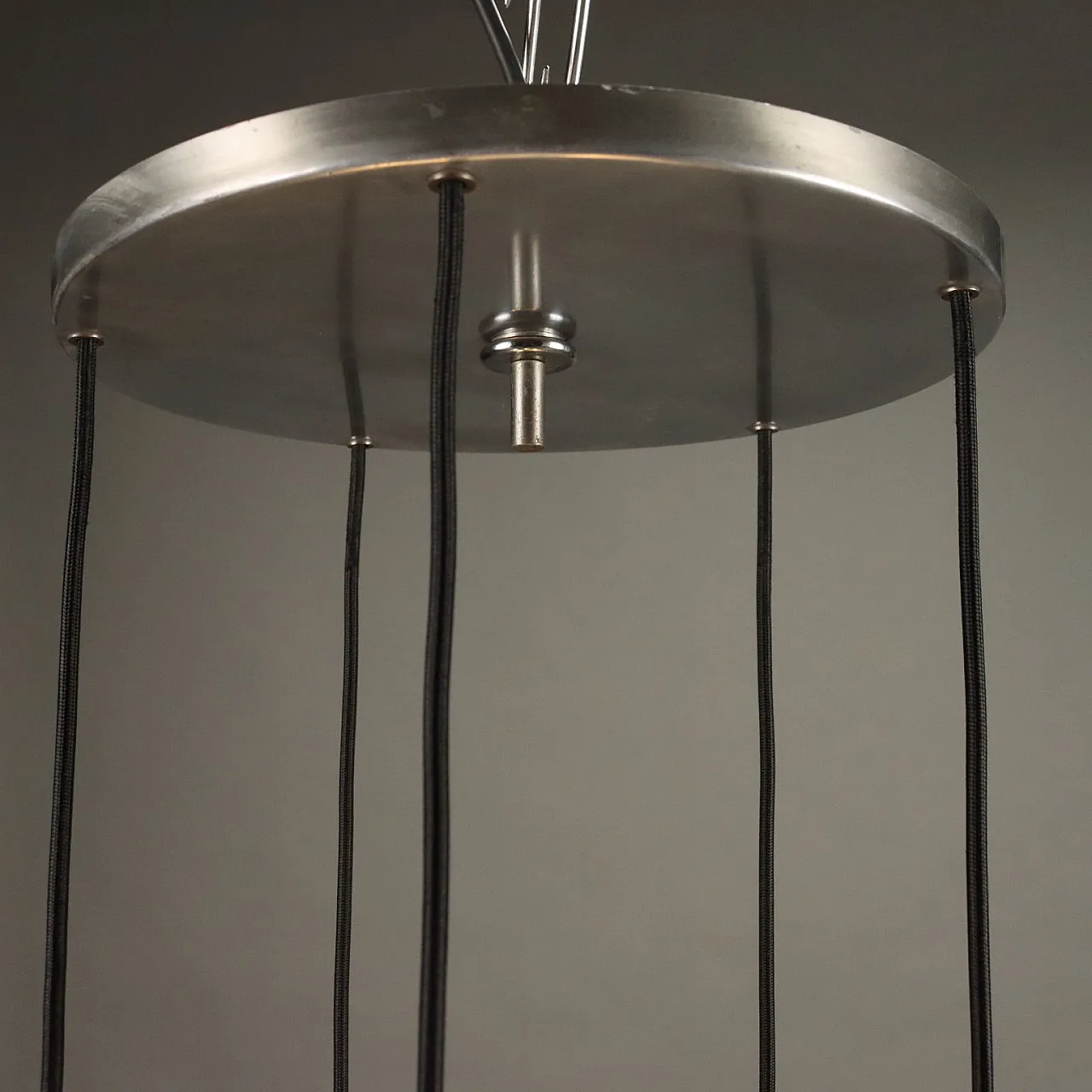 Lampadario a 5 luci in alluminio, metacrilato e plexiglass, anni '70 8