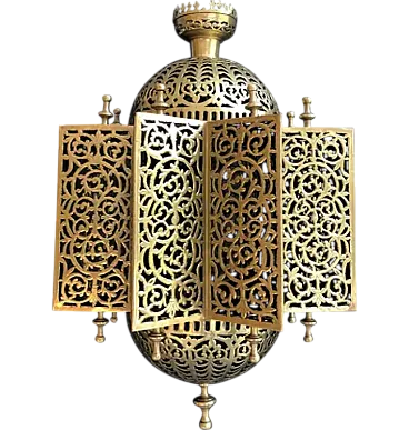 Lanterna orientale in ottone, fine '800