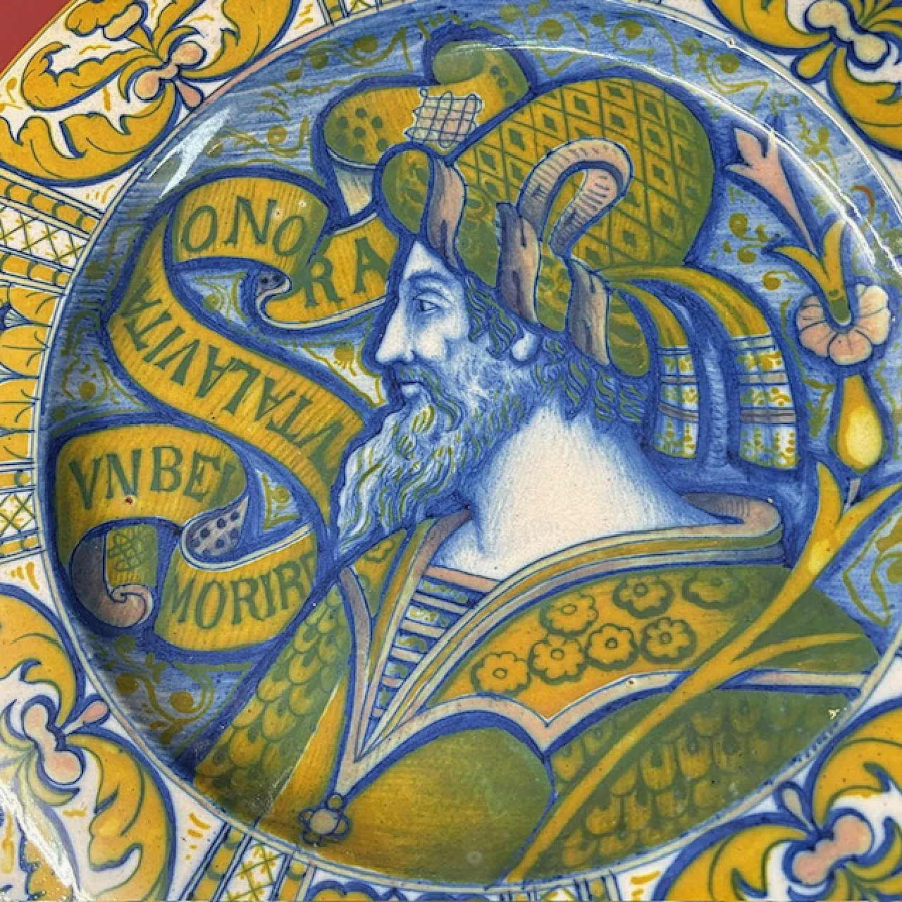 Antique plate made by Fornace Paolo Rubboli Gualdo Tadino, end 19th c. 6