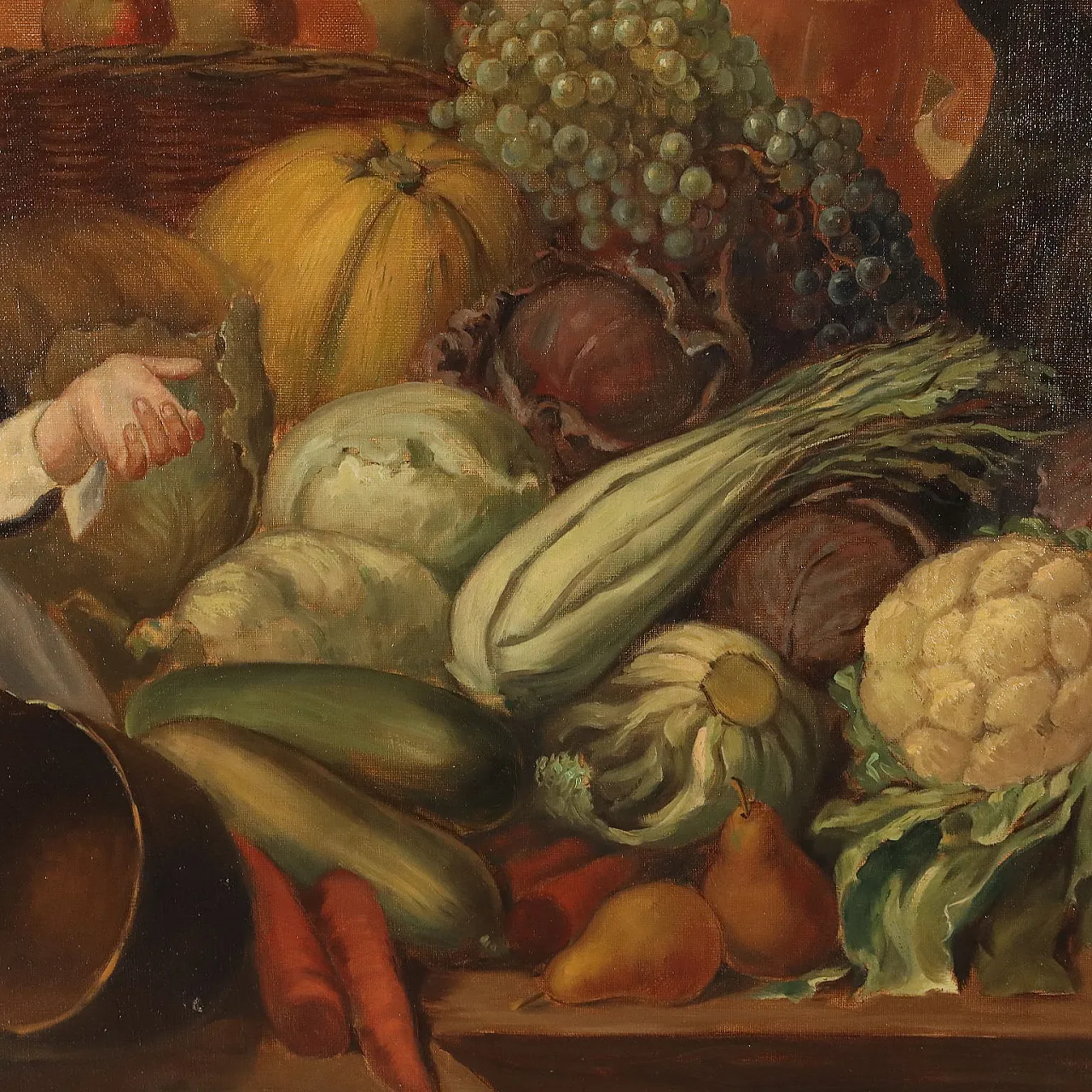 Scena di mercato, olio su tela, '800 7