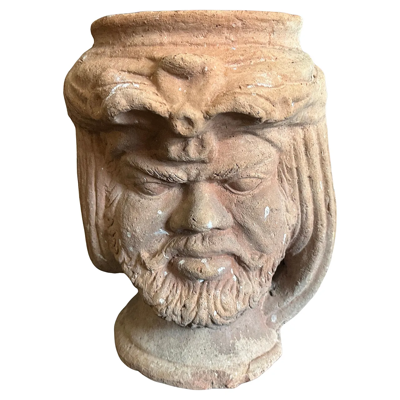 Vaso Moro siciliano in terracotta lavorato a mano, anni '30 1