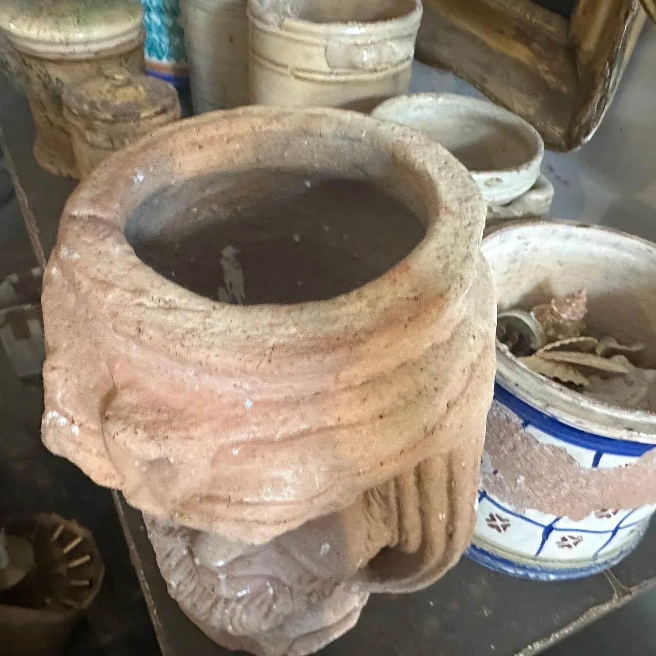 Vaso Moro siciliano in terracotta lavorato a mano, anni '30 4