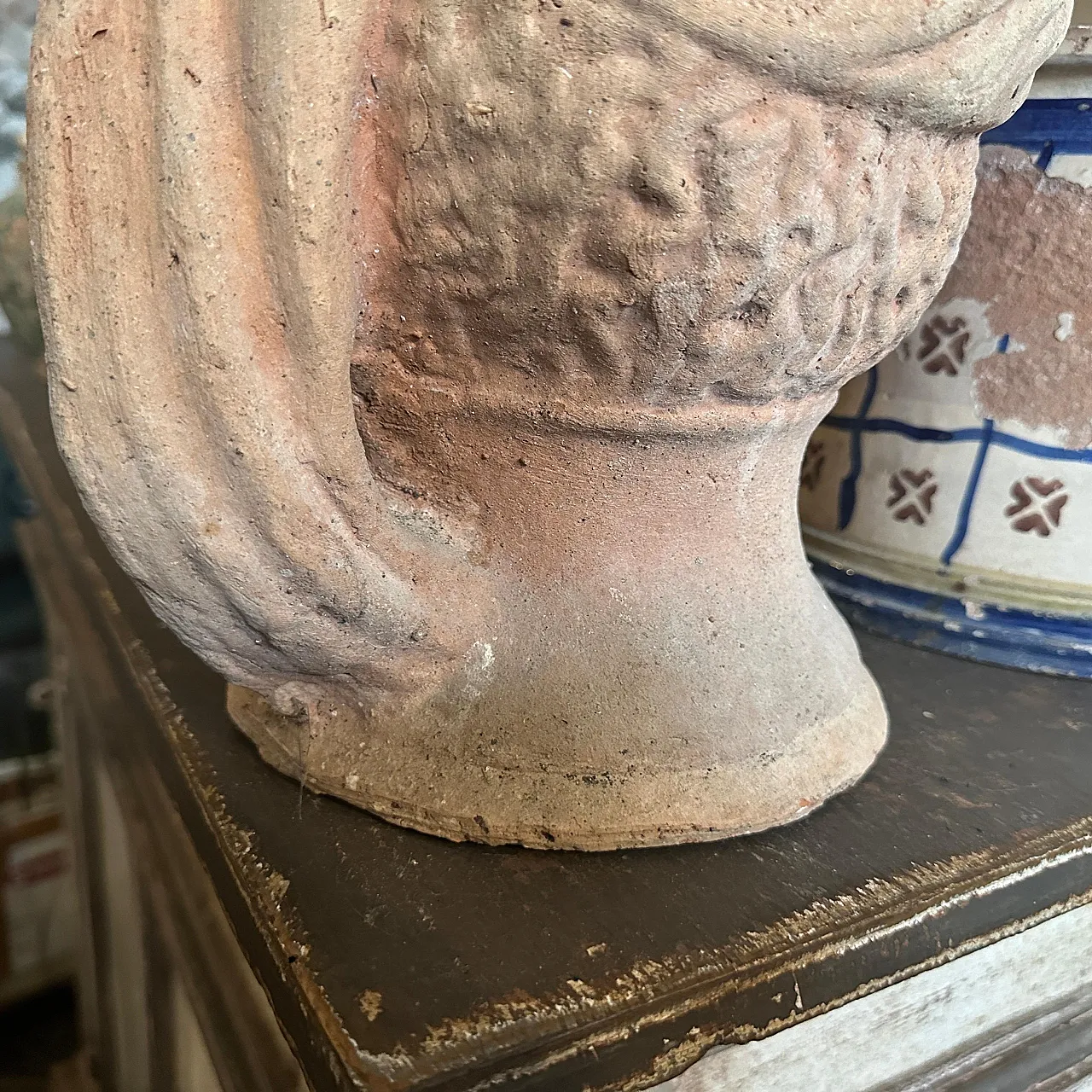 Vaso Moro siciliano in terracotta lavorato a mano, anni '30 6