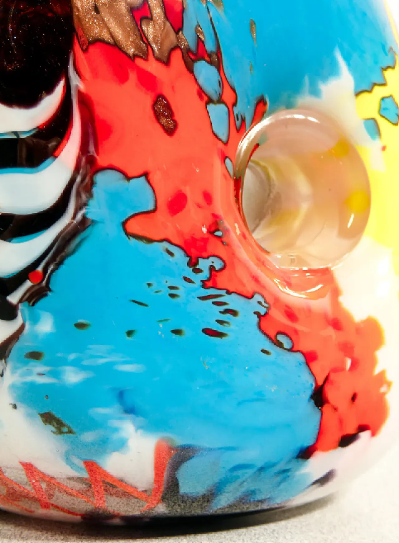 Coppa in vetro soffiato di Dino Martens per Aureliano Toso, anni '50 2