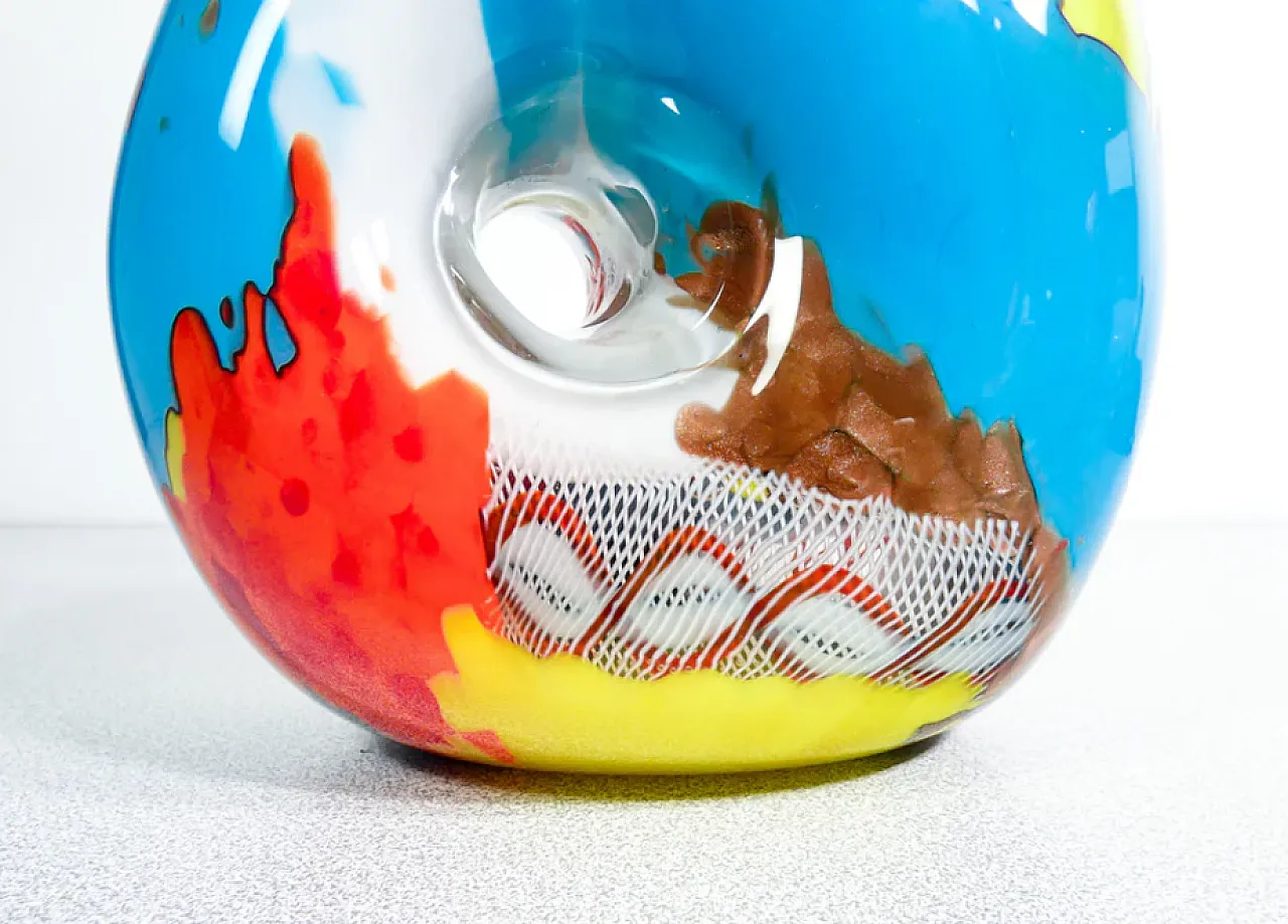 Coppa in vetro soffiato di Dino Martens per Aureliano Toso, anni '50 5