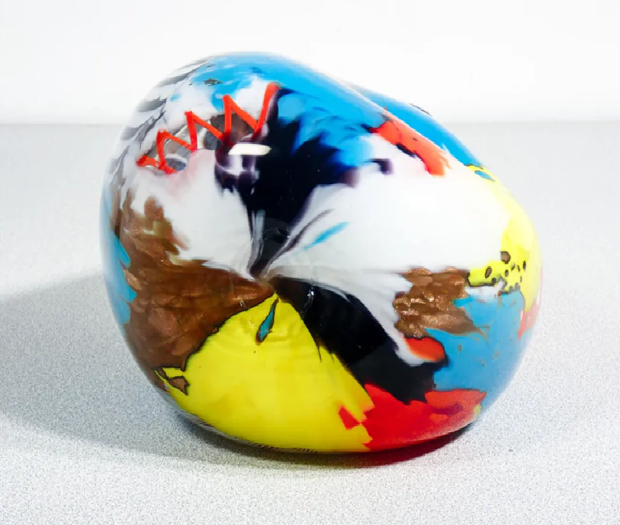 Coppa in vetro soffiato di Dino Martens per Aureliano Toso, anni '50 9