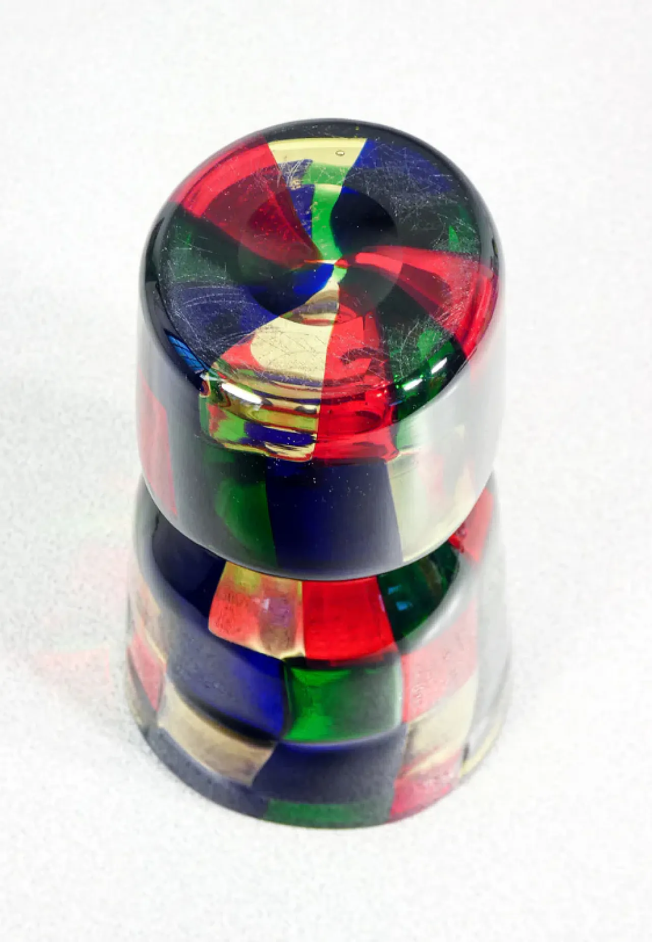 Blown Murano glass vase by Fulvio Bianconi for Venini, 1950s 5