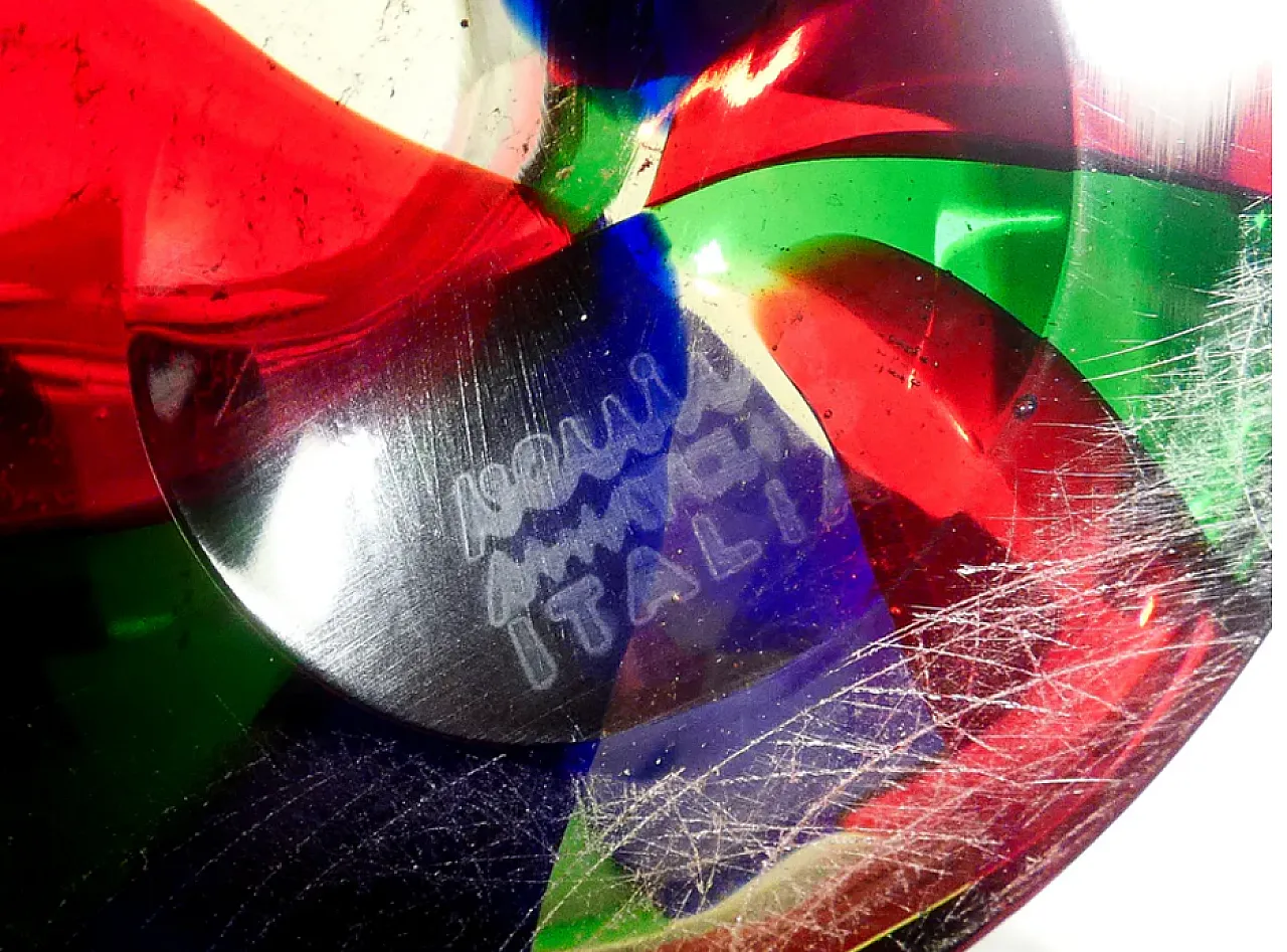 Blown Murano glass vase by Fulvio Bianconi for Venini, 1950s 6