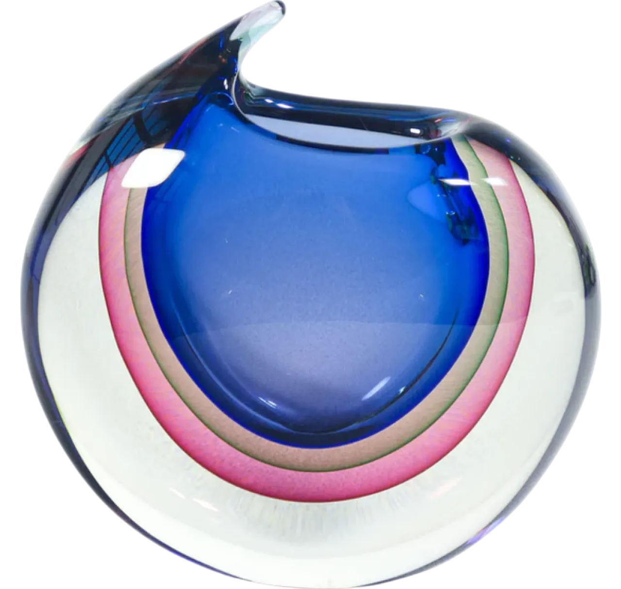 Vaso in vetro soffiato di Murano di Franco Schiavon, fine '900 9