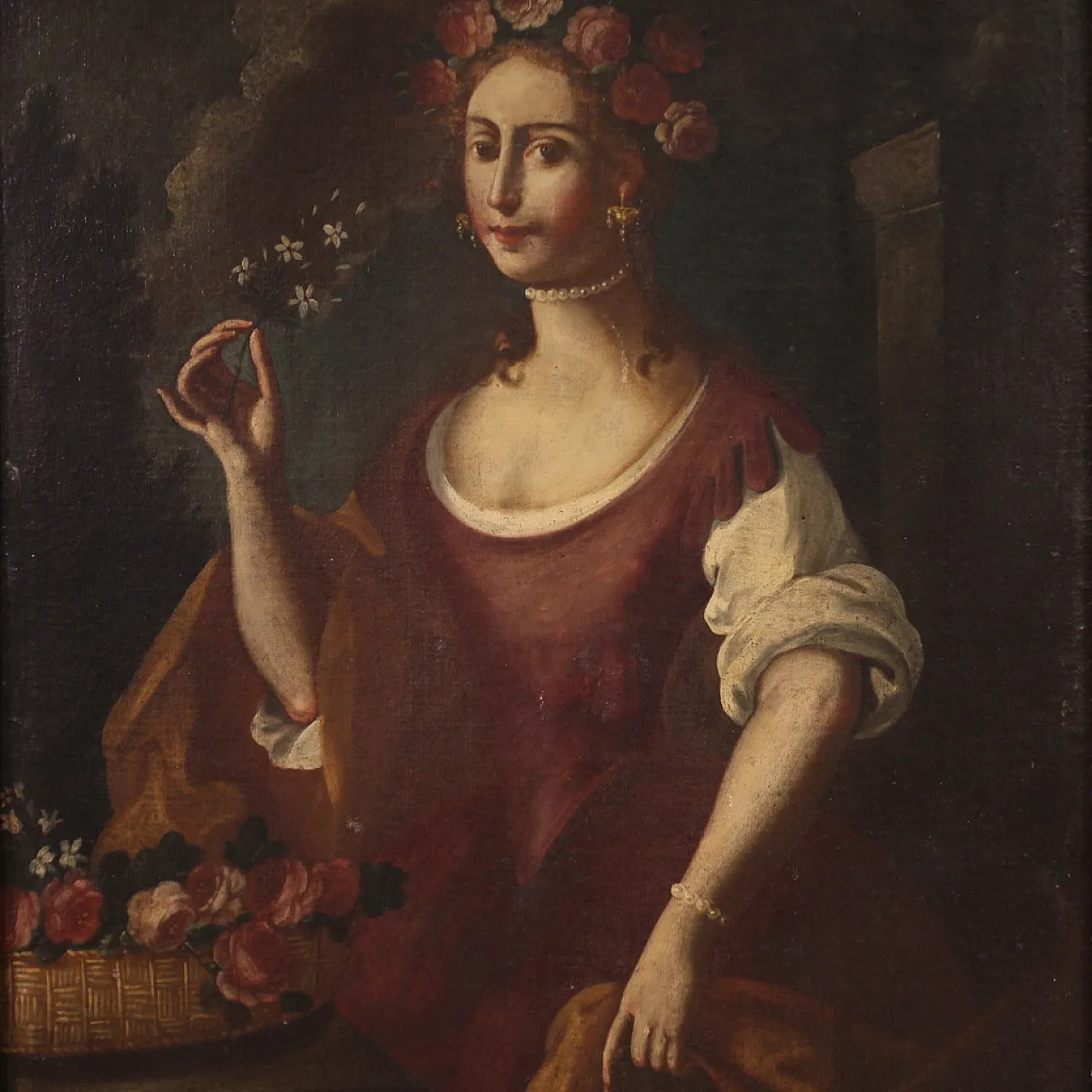 4 Allegory of the seasons, oil painting into frames, 18th century 7