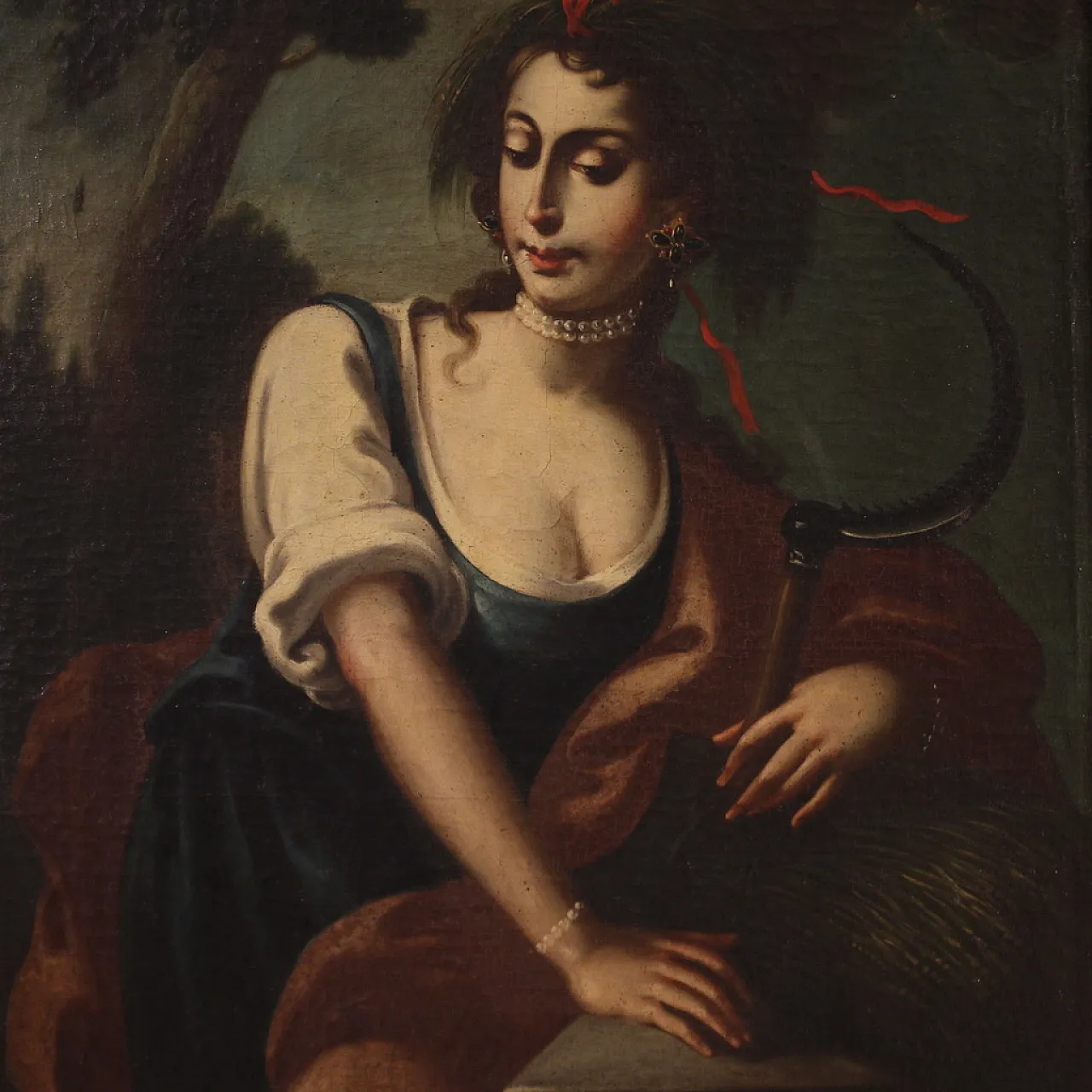 4 Allegory of the seasons, oil painting into frames, 18th century 9