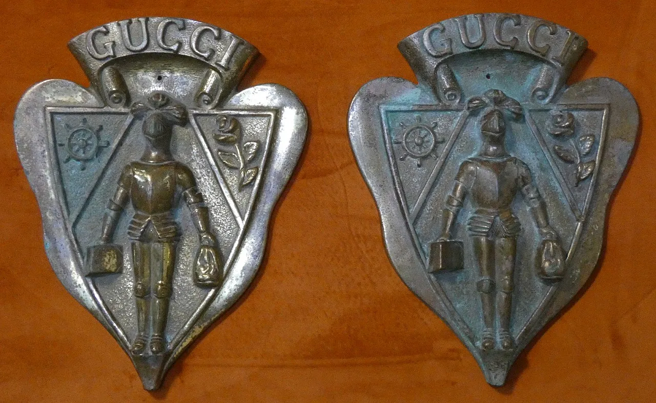 Guccio Gucci High Relief Coat of Arms in Cast Bronze, Italy, 20th Century 1