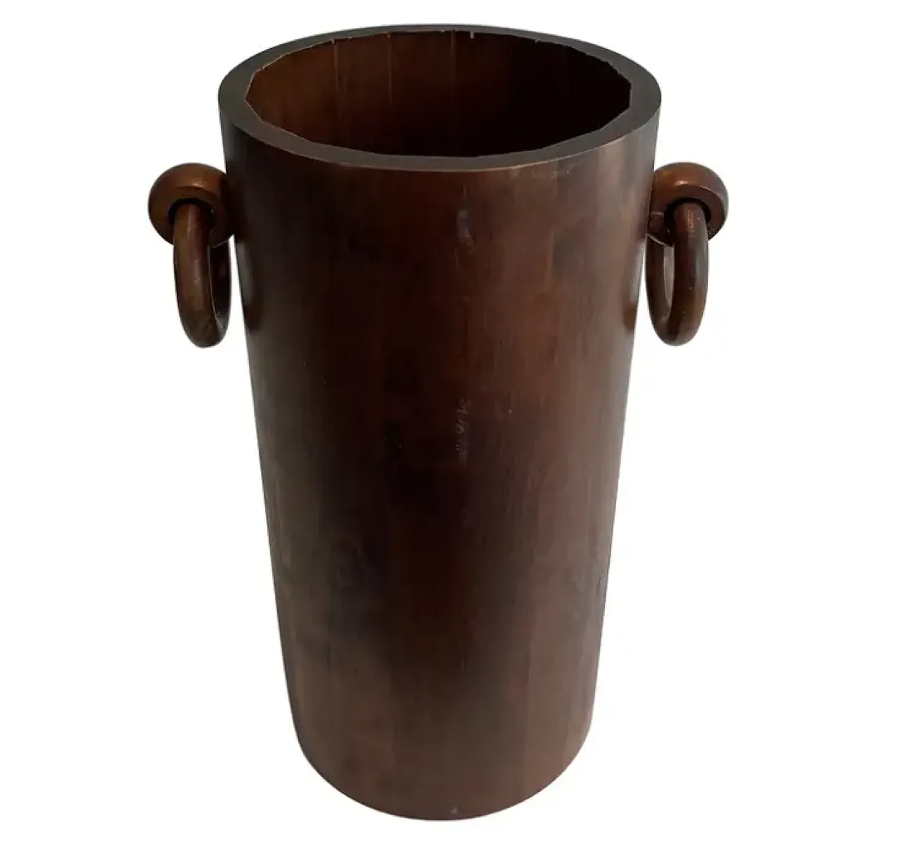 Portaombrelli brutalista in legno, anni '50 1