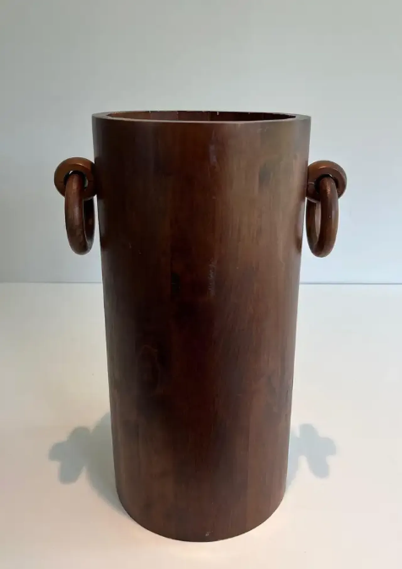 Portaombrelli brutalista in legno, anni '50 2