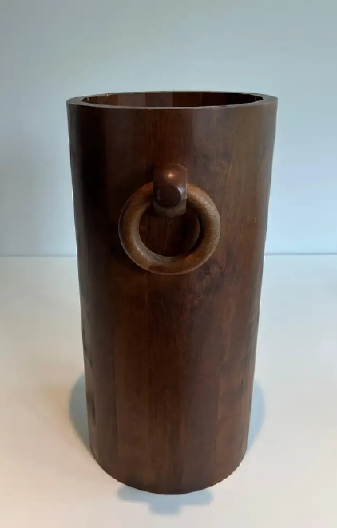 Portaombrelli brutalista in legno, anni '50 4