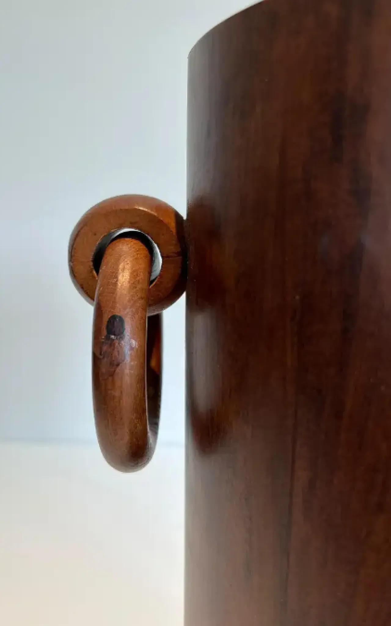 Portaombrelli brutalista in legno, anni '50 6