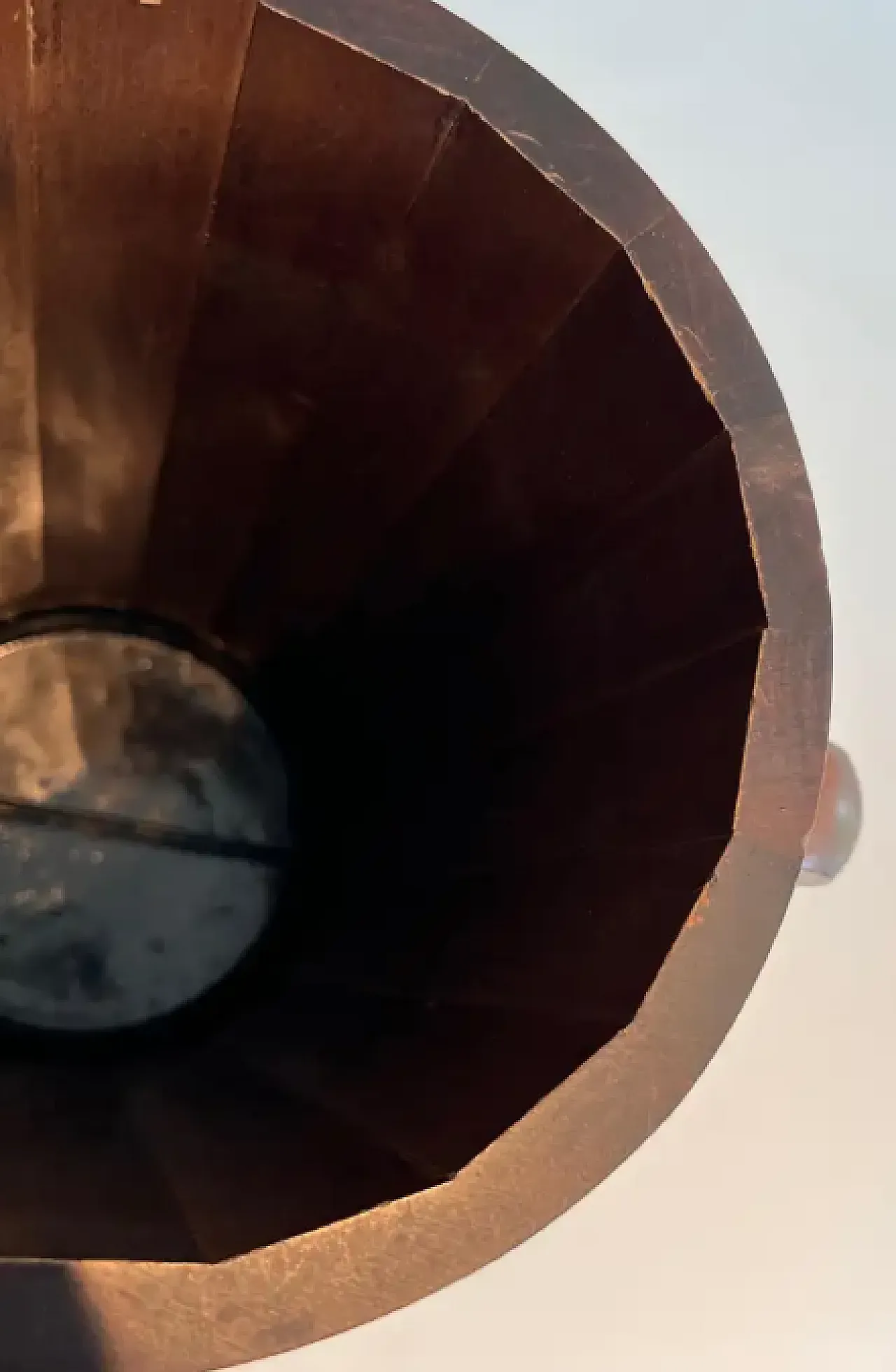 Portaombrelli brutalista in legno, anni '50 7