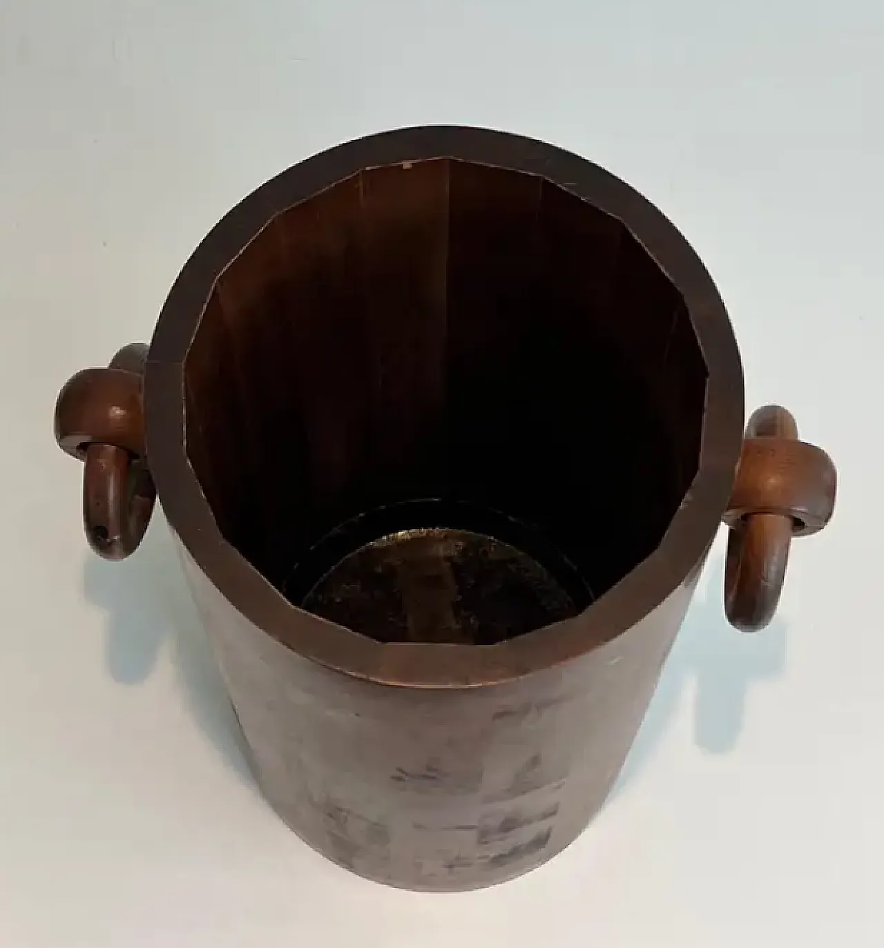 Portaombrelli brutalista in legno, anni '50 8