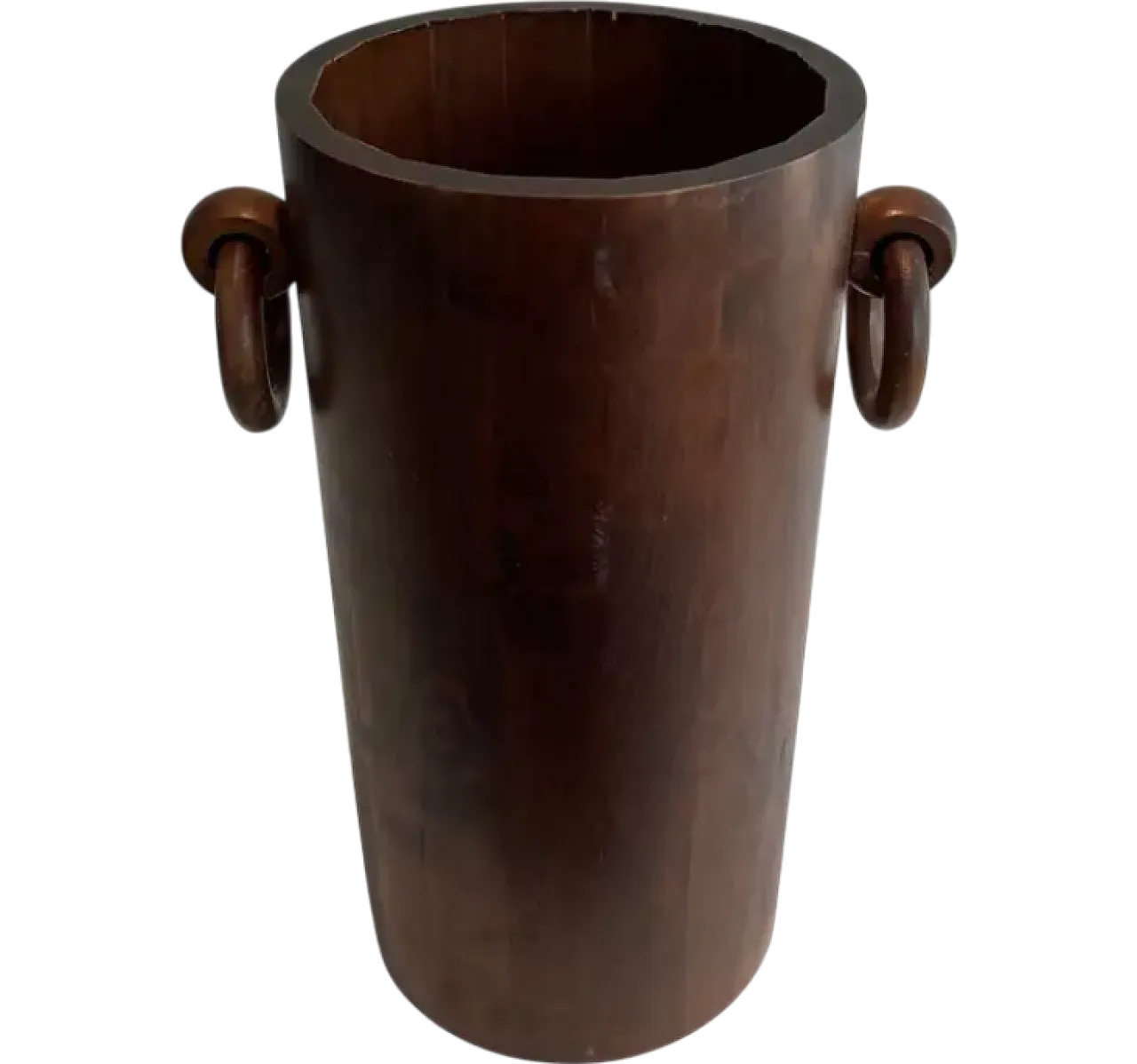 Portaombrelli brutalista in legno, anni '50 9