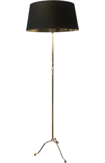 Lampada da terra in ottone della Maison Jansen, anni '40