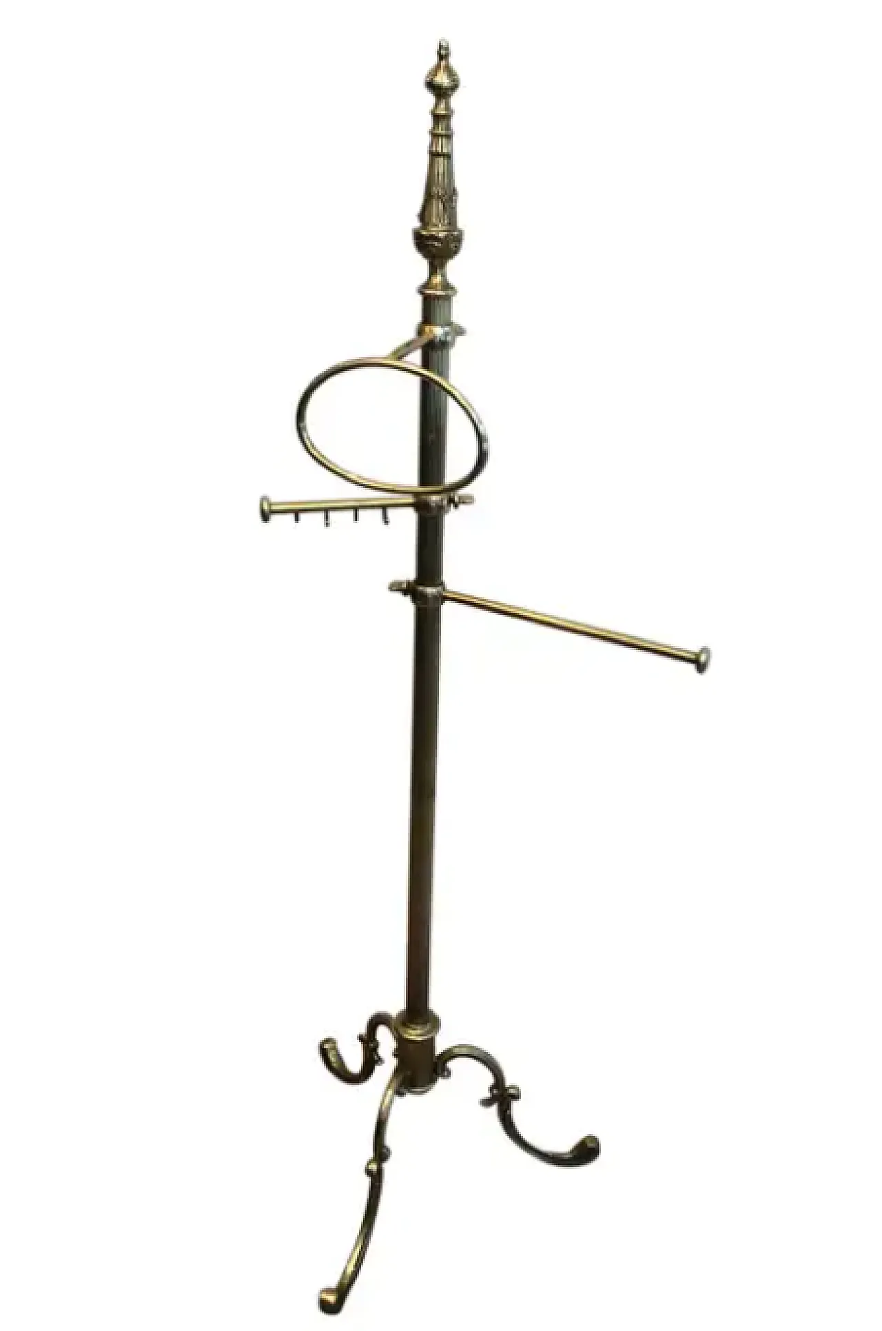 Porta asciugamani in ottone in stile neoclassico, anni '40 1