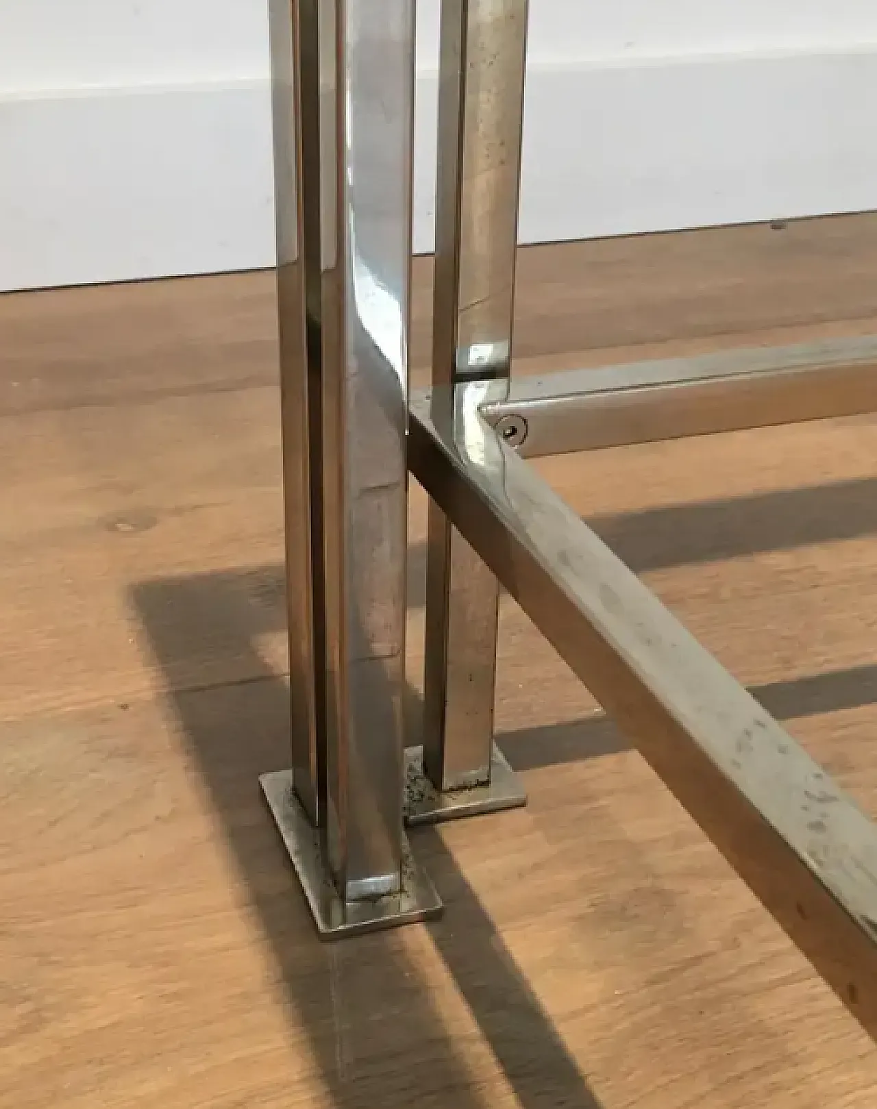 Chrome-plated modernist coffee table, 1970s 9