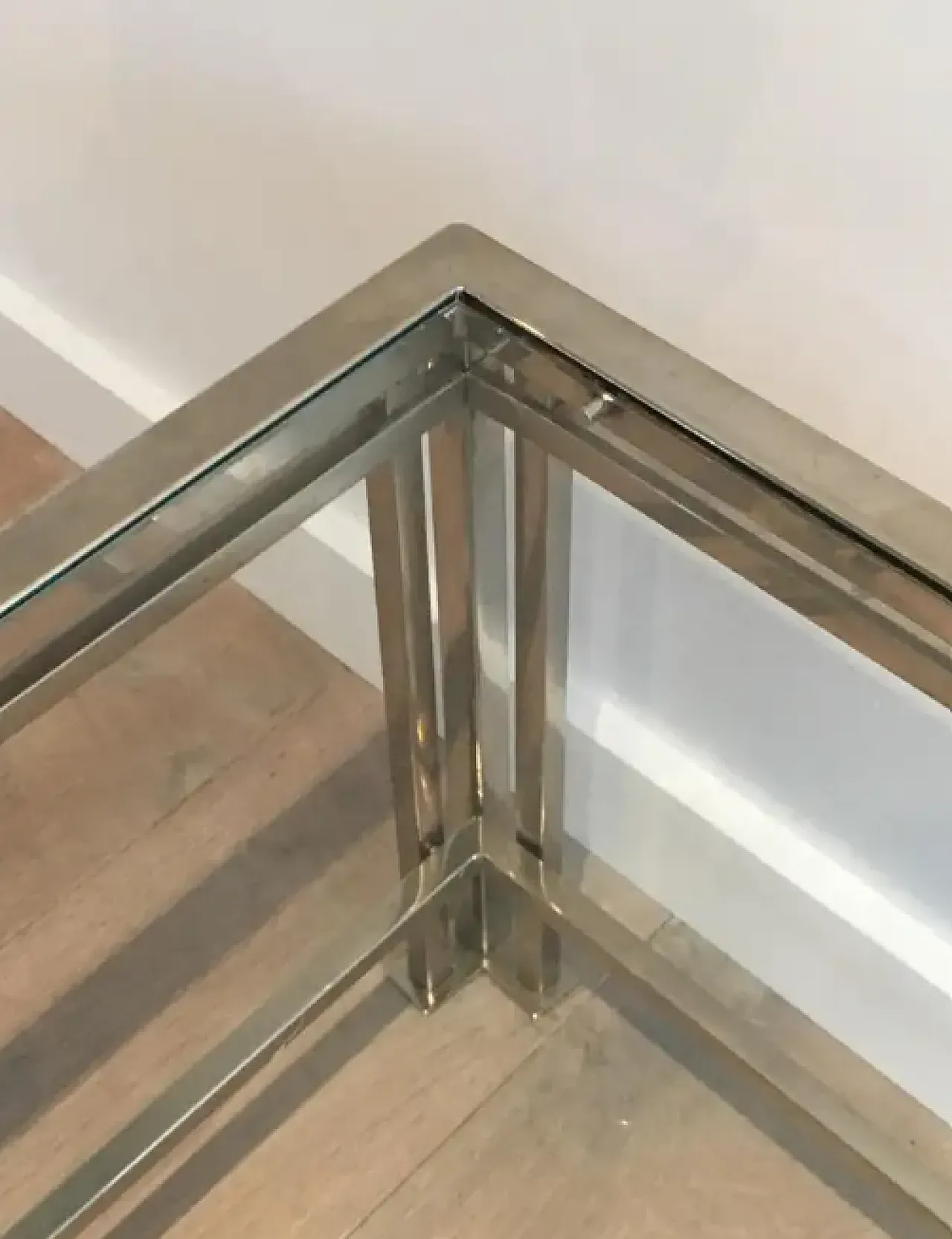Chrome-plated modernist coffee table, 1970s 12