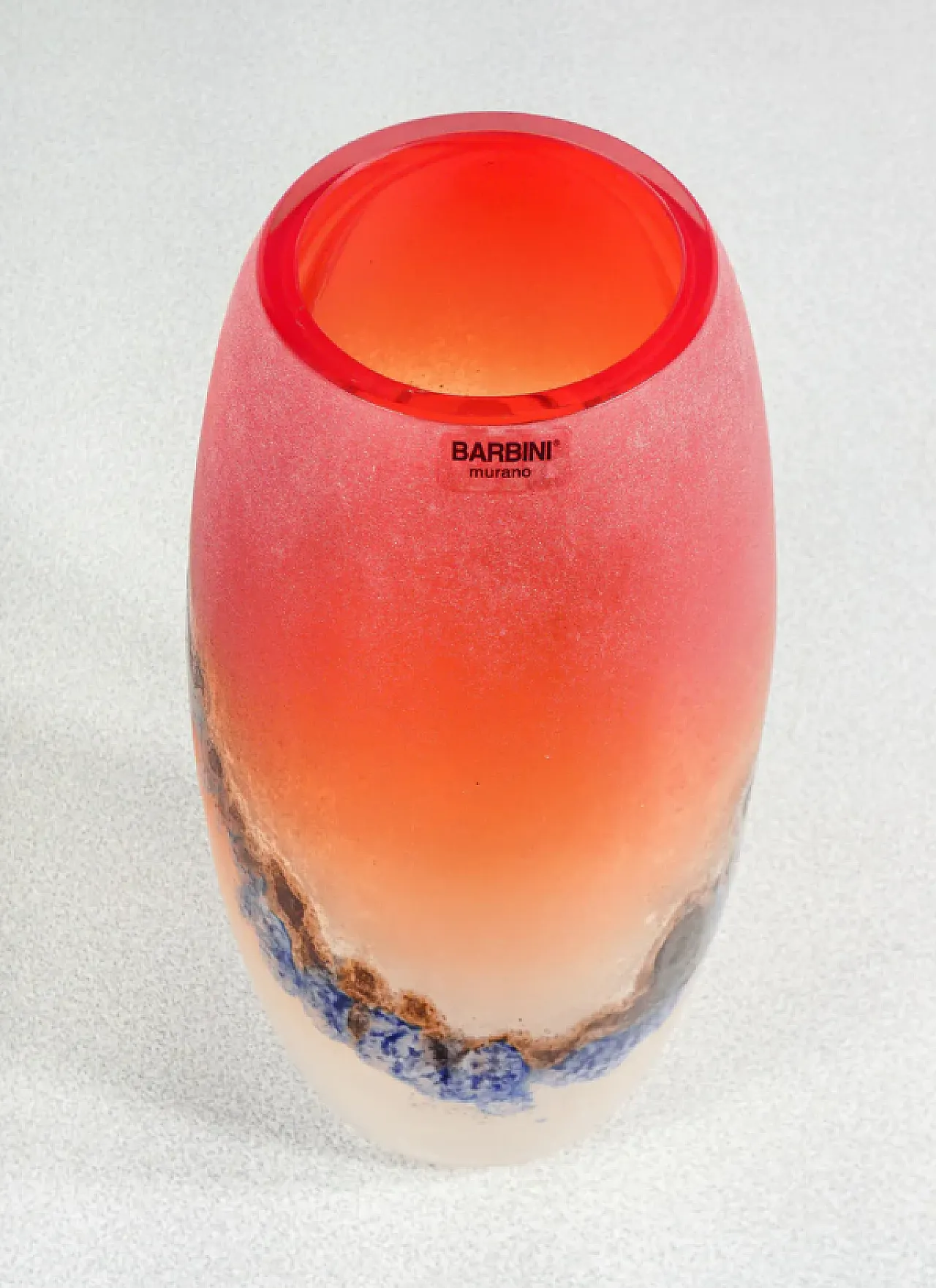Scavo vase in blown sonorous glass by Alfredo Barbini, 1970s 4