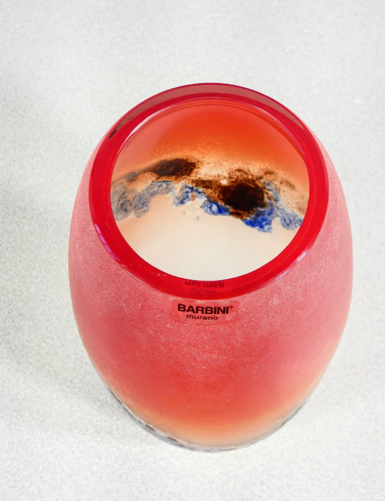 Scavo vase in blown sonorous glass by Alfredo Barbini, 1970s 6