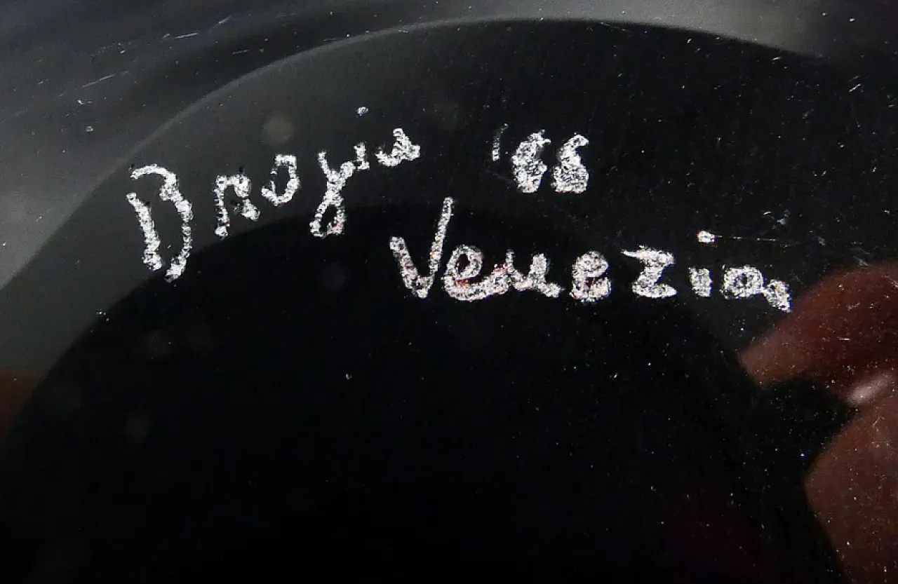 Coppa in vetro soffiato policromo di Murano, anni '60 8