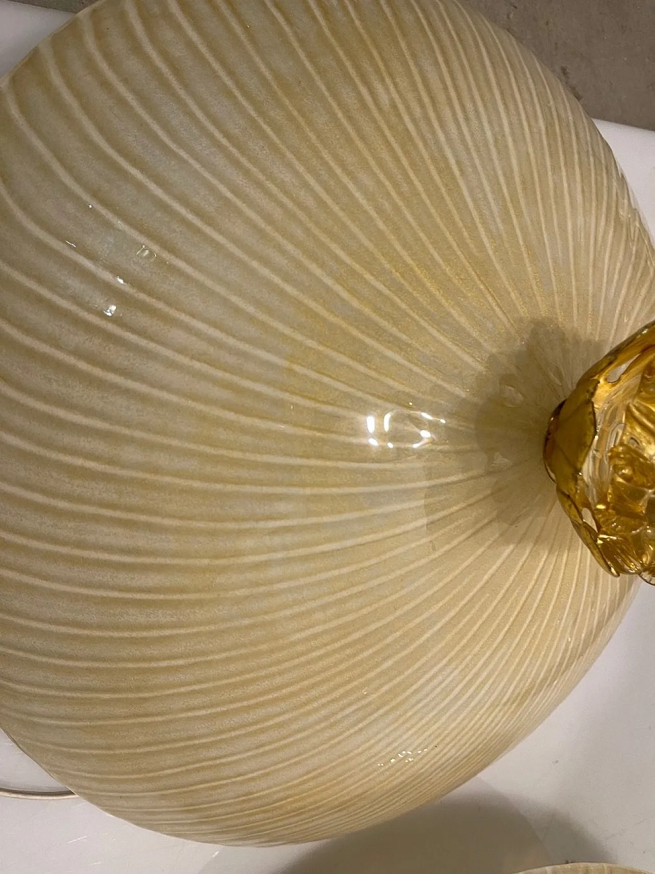 Venetian Murano Glass Flushmount Lights, 1970s, Set of 2 6