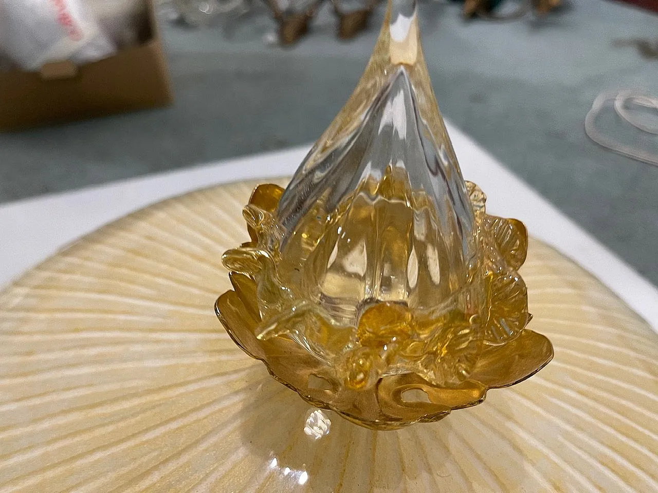 Venetian Murano Glass Flushmount Lights, 1970s, Set of 2 8