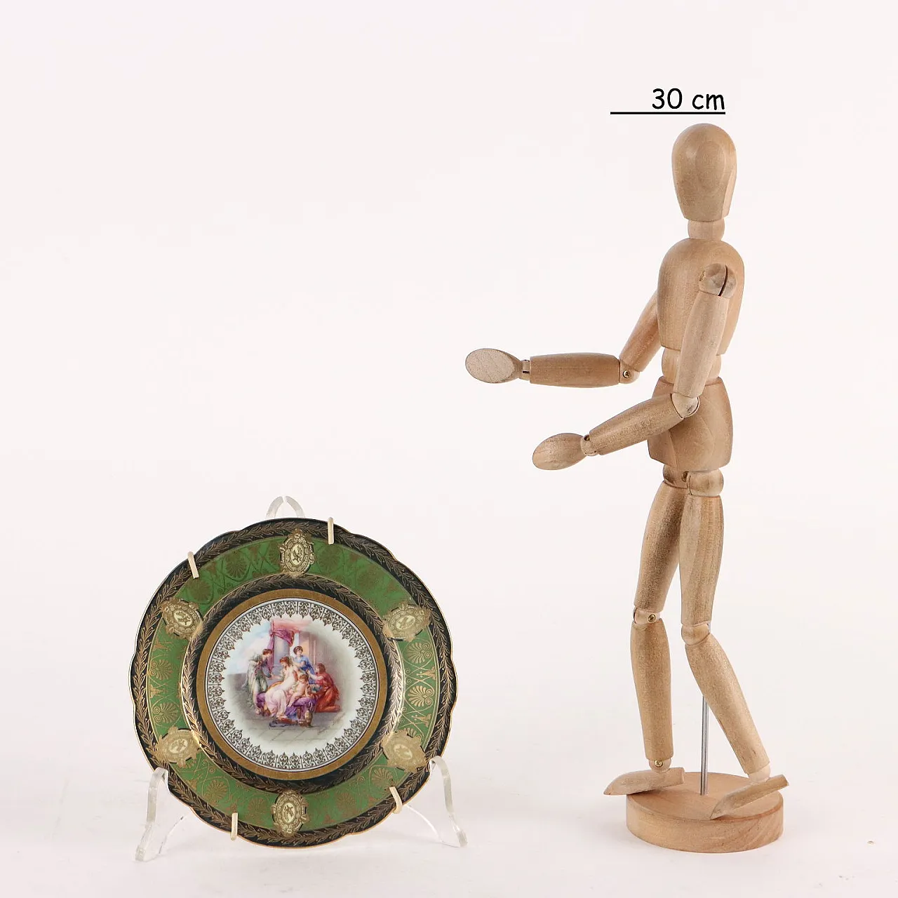 3 Piattini in porcellana di Vienna di Angelica Kauffmann, inizio '900 2