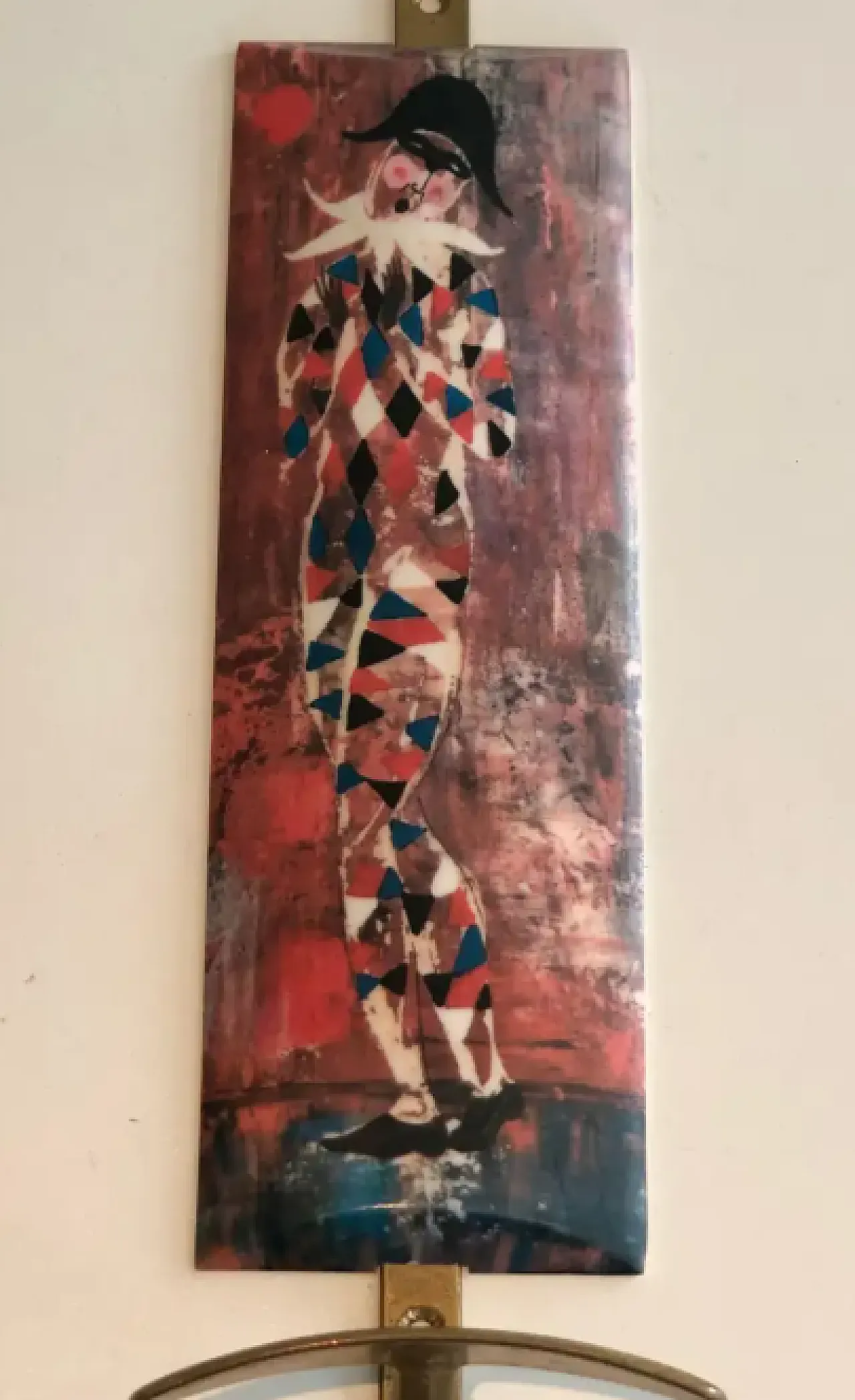 Coppia di appendiabiti in ottone e plastica, anni '70 3