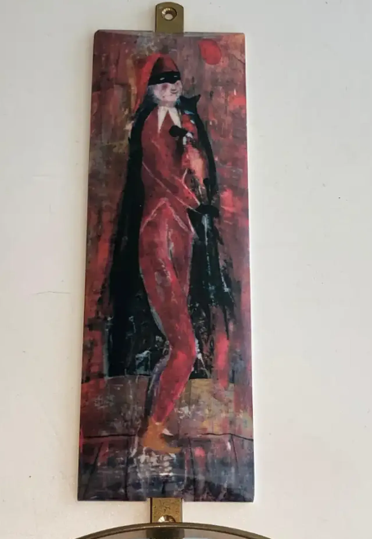 Coppia di appendiabiti in ottone e plastica, anni '70 4