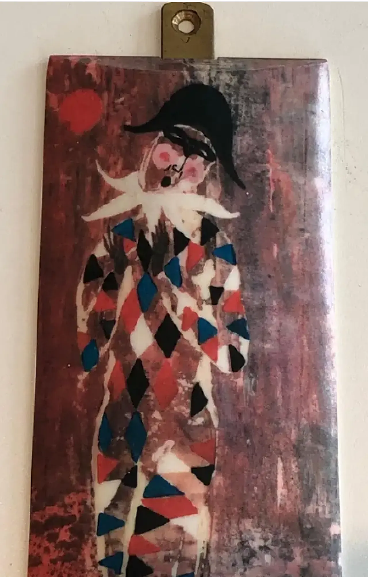 Coppia di appendiabiti in ottone e plastica, anni '70 5