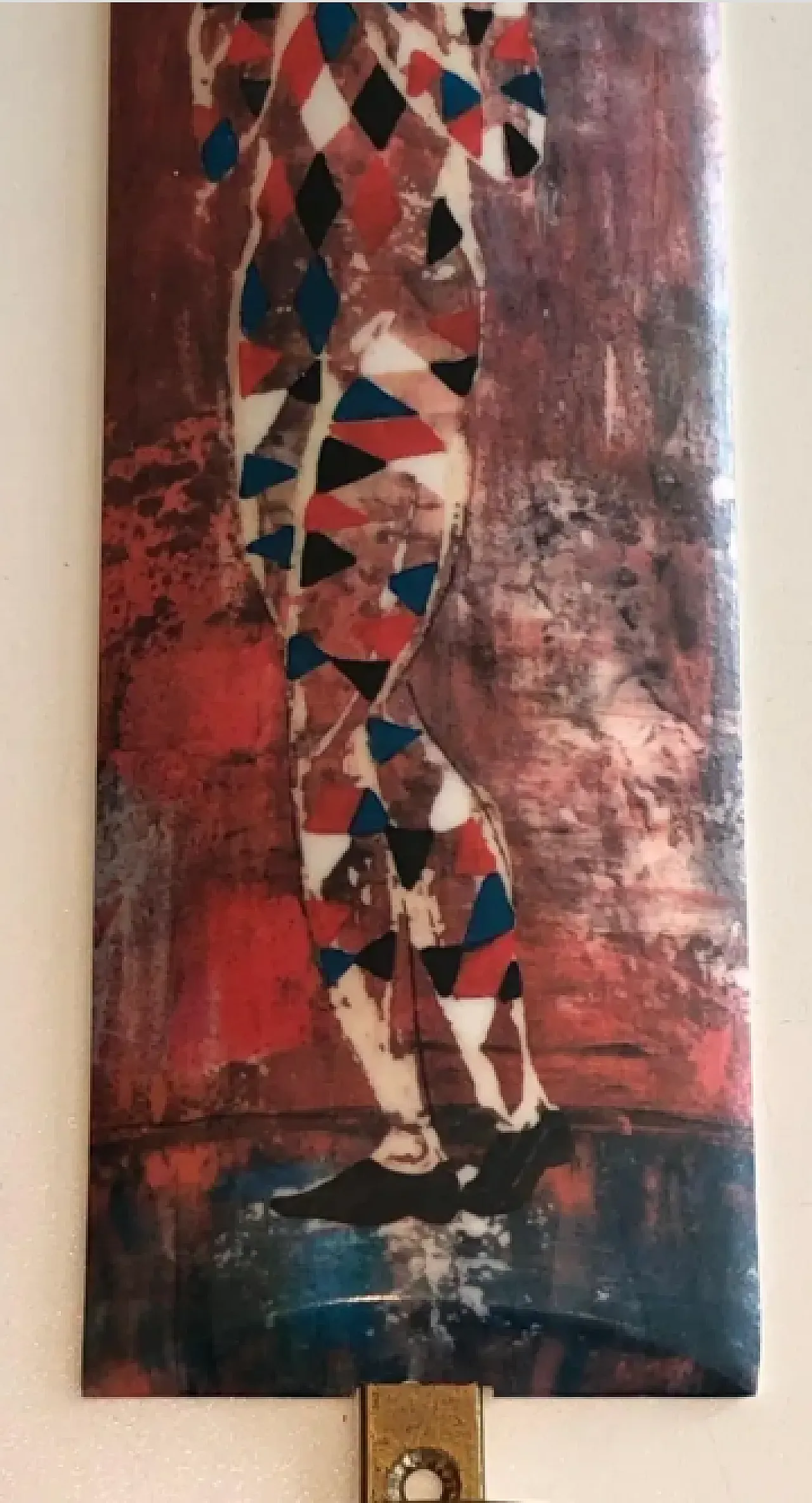 Coppia di appendiabiti in ottone e plastica, anni '70 6