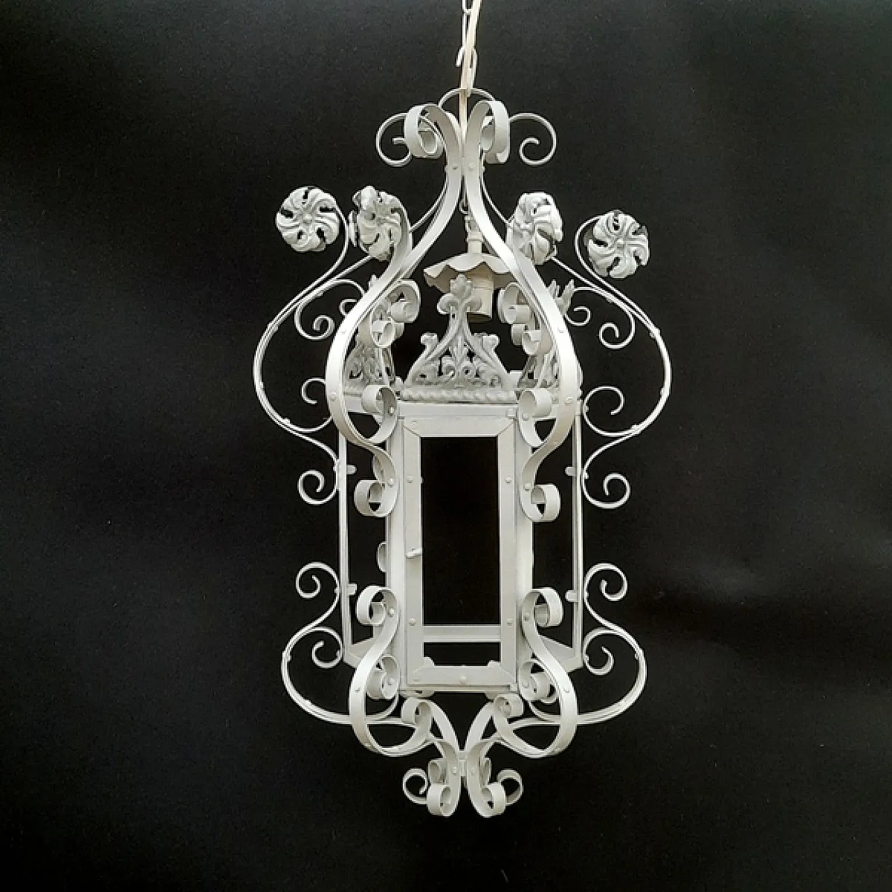 Hexagonal lamp with rosettes, 50s 2