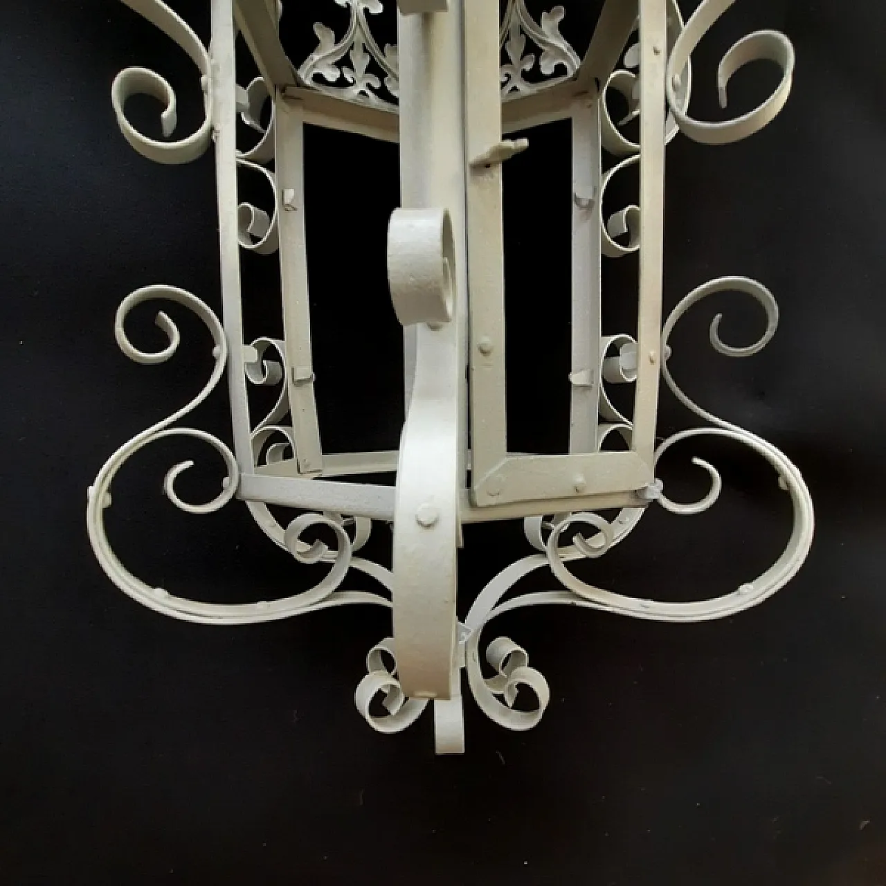 Hexagonal lamp with rosettes, 50s 5