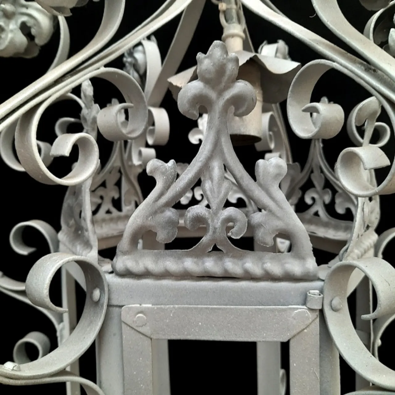 Hexagonal lamp with rosettes, 50s 6