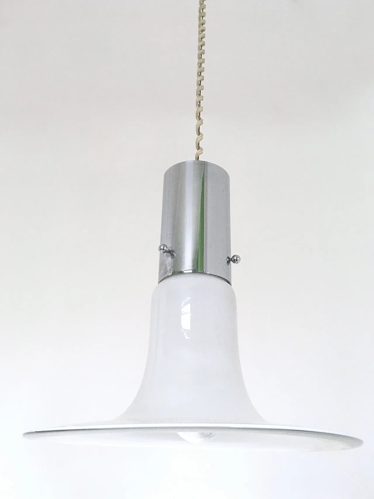 Pair of glass lamps attributable to Alessandro Pianon for Vistosi, 1960s 4