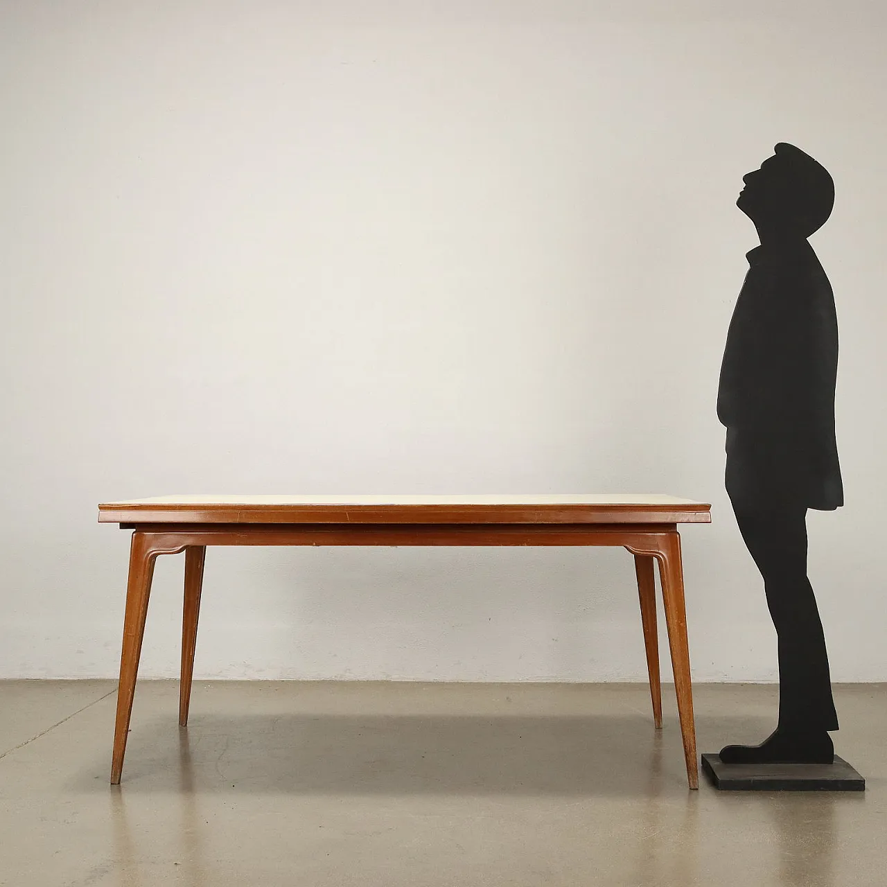 Tavolo allungabile in faggio e formica, anni '50 2