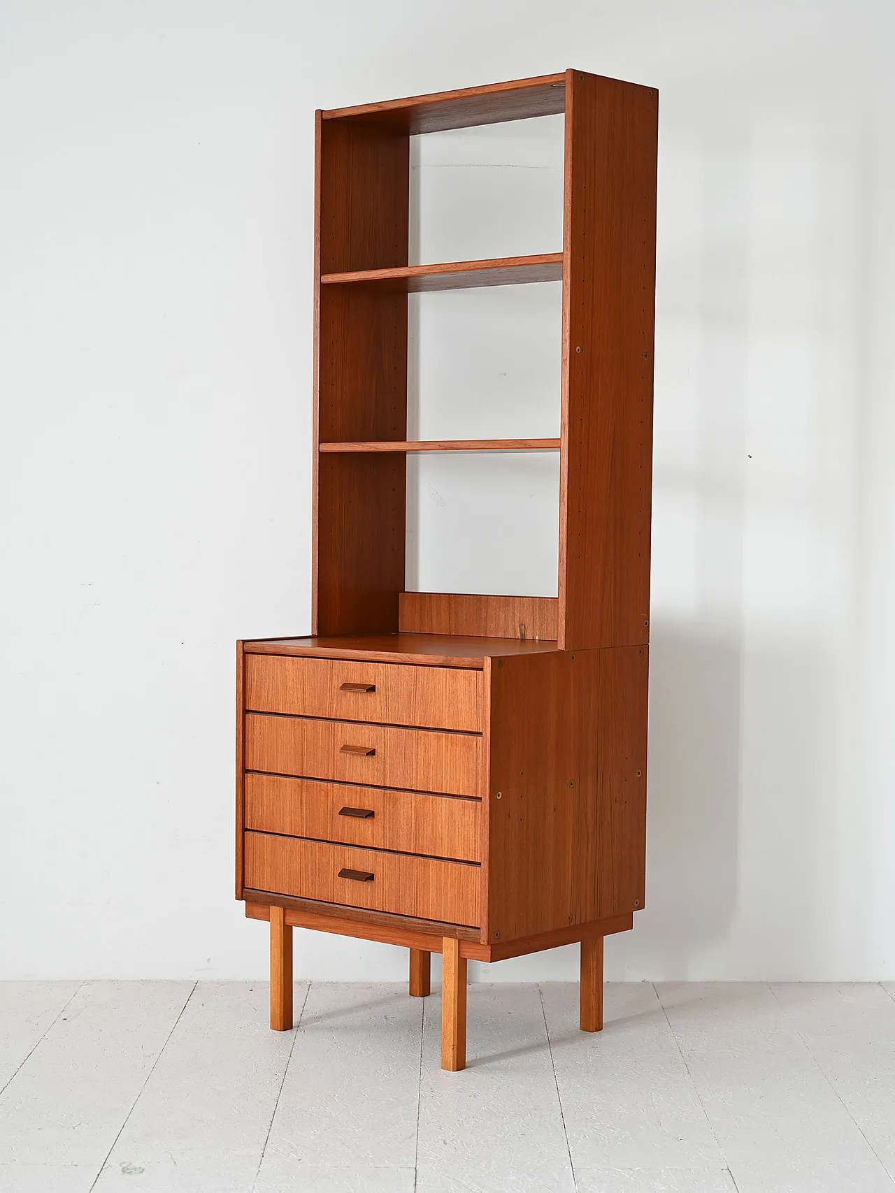 Teak bookcase with drawers 5