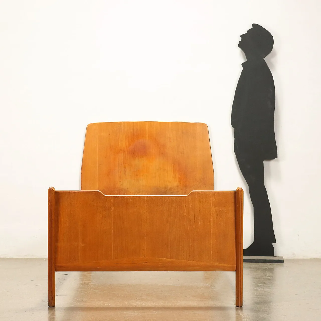 Single bed in ash veneer, 1950s 2