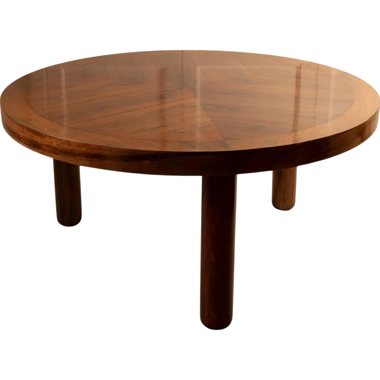 Tavolo rotondo in legno, anni '60 8