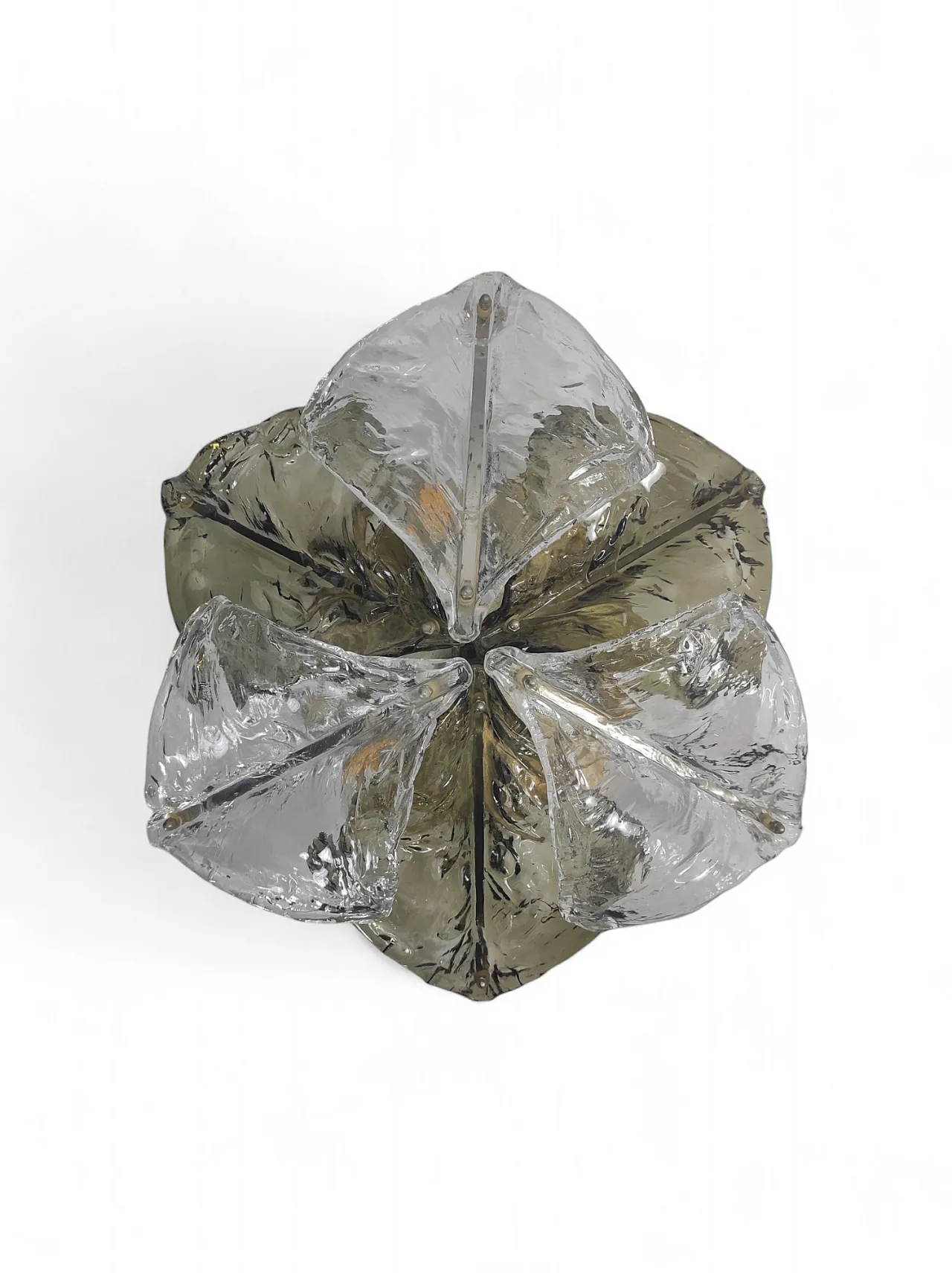 Applique in vetro fumè e di murano anni '70 1